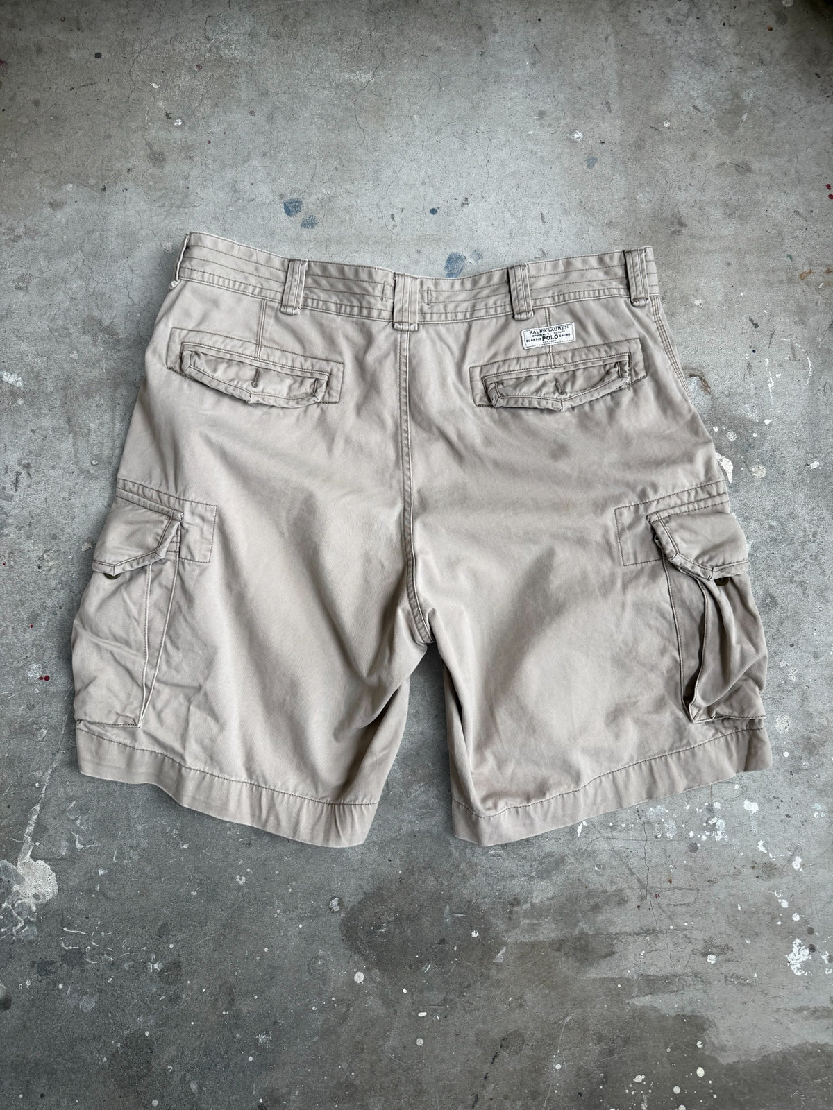 Beige Ralph Lauren Cargo Shorts - 38”