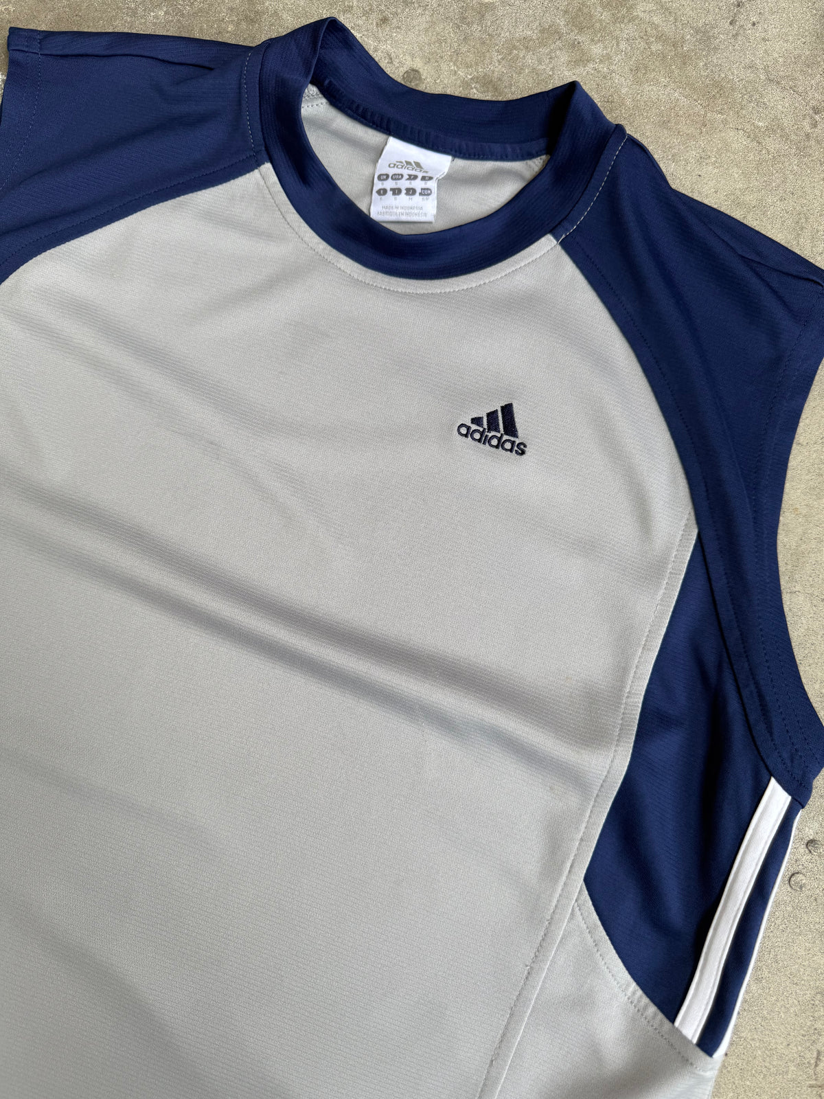 Two Toned Adidas Singlet - L