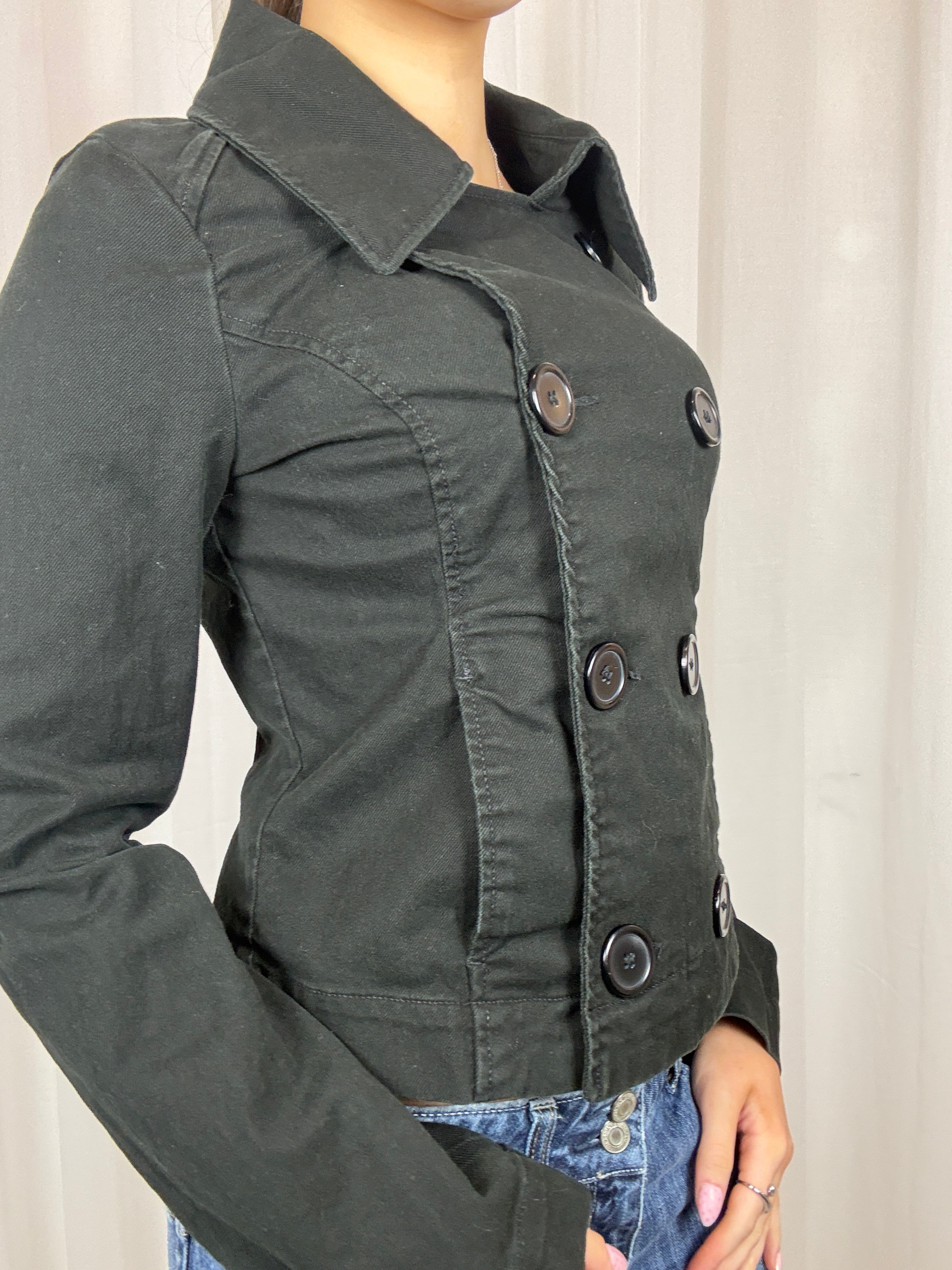 Black Garage Button Jacket - S
