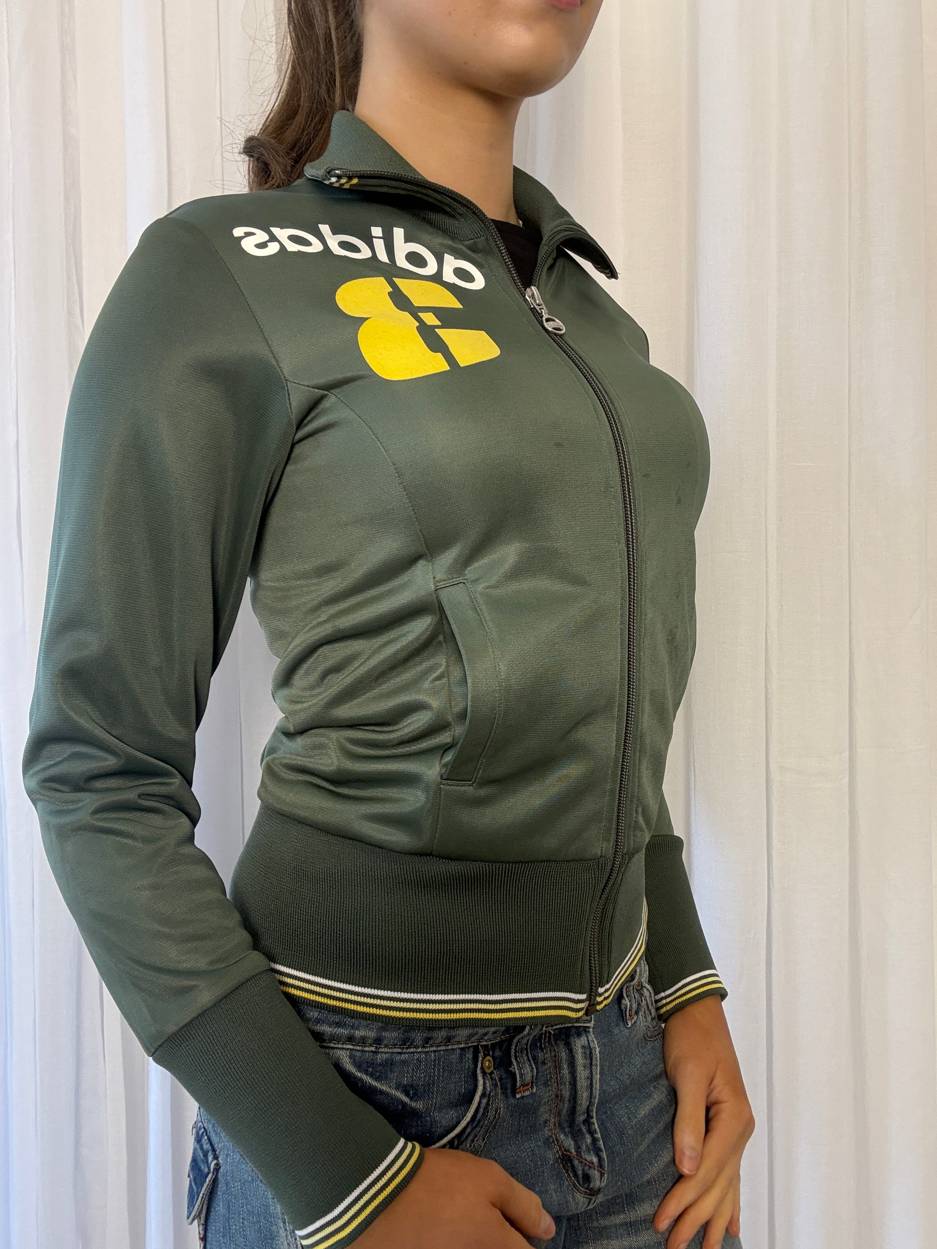 Green Adidas “3” Track Jacket - S