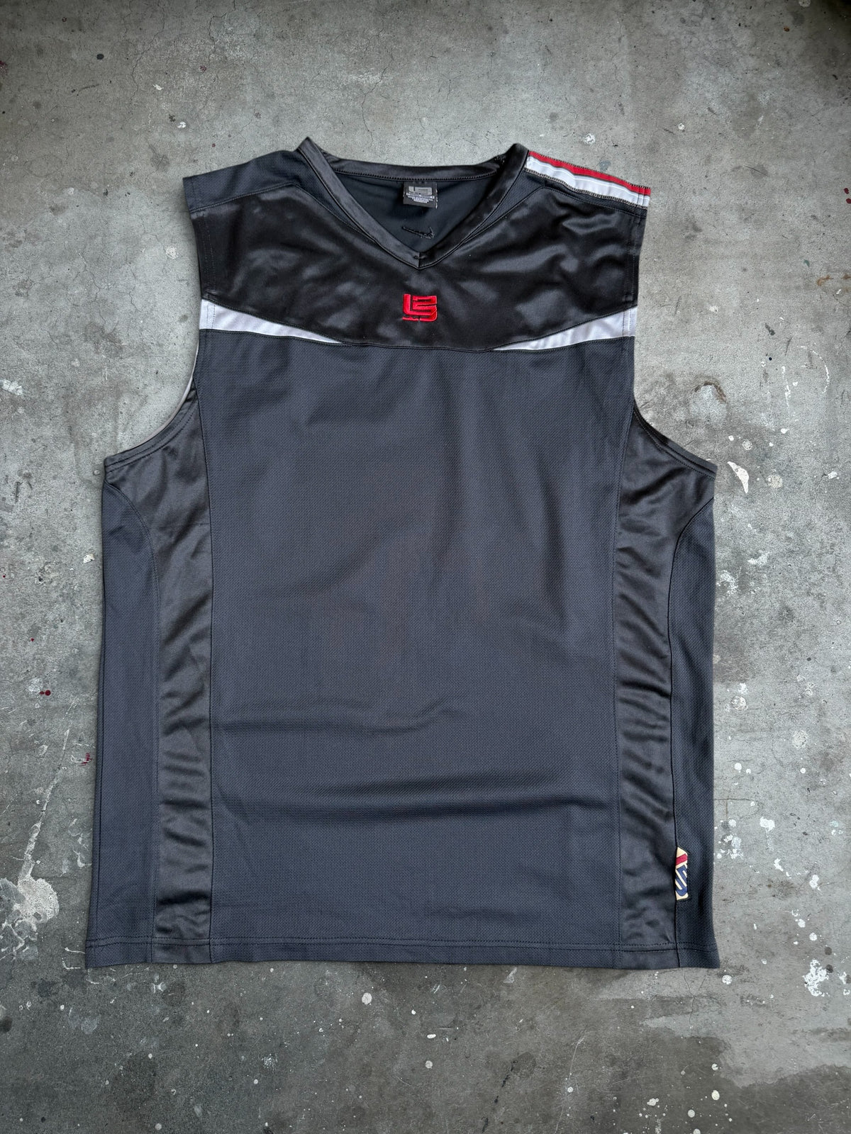 Black + Grey Nike Basketball Singlet - XL