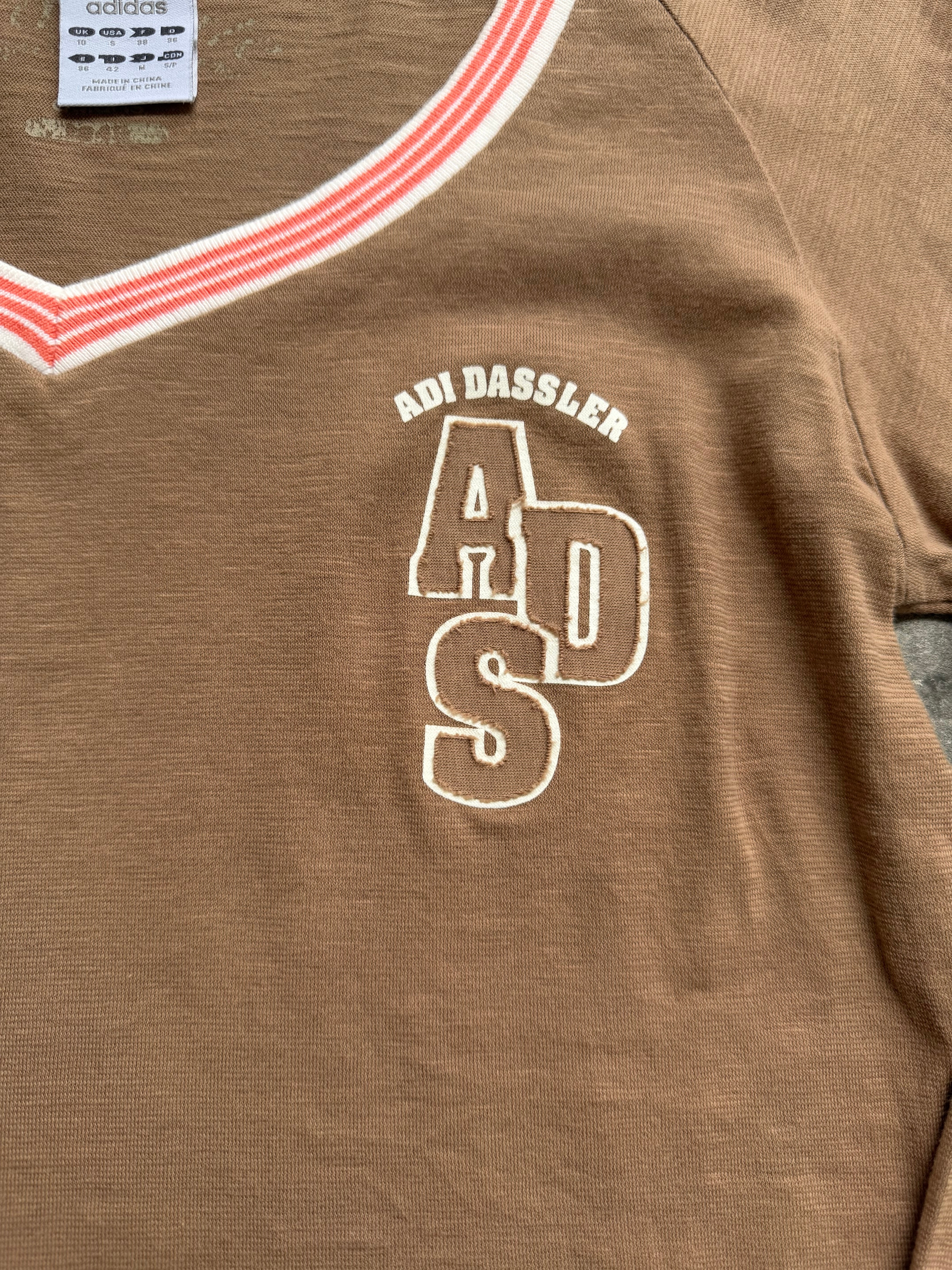 Brown Adidas 3/4 Sleeve - S