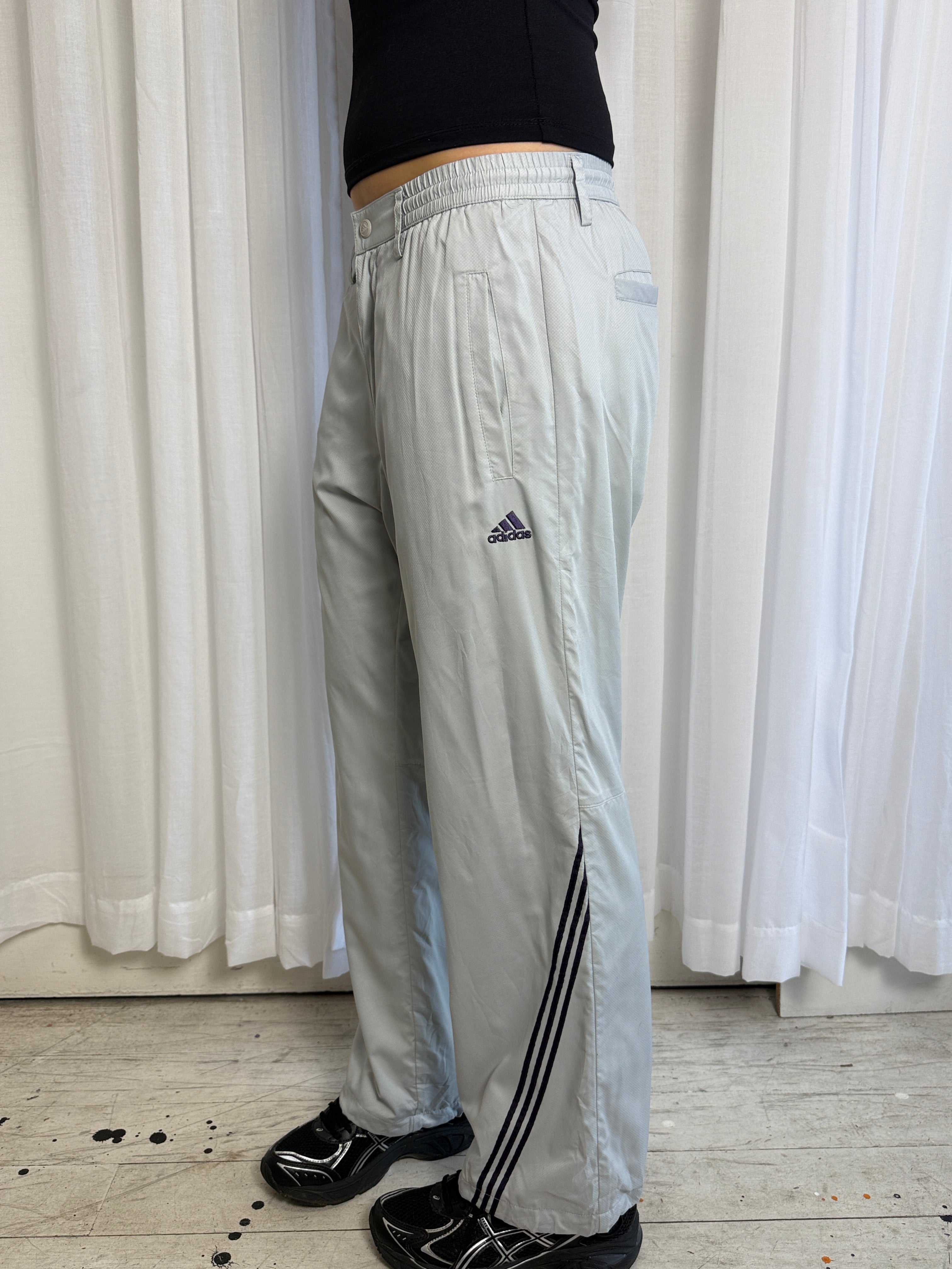 Grey Adidas Trackpants - S