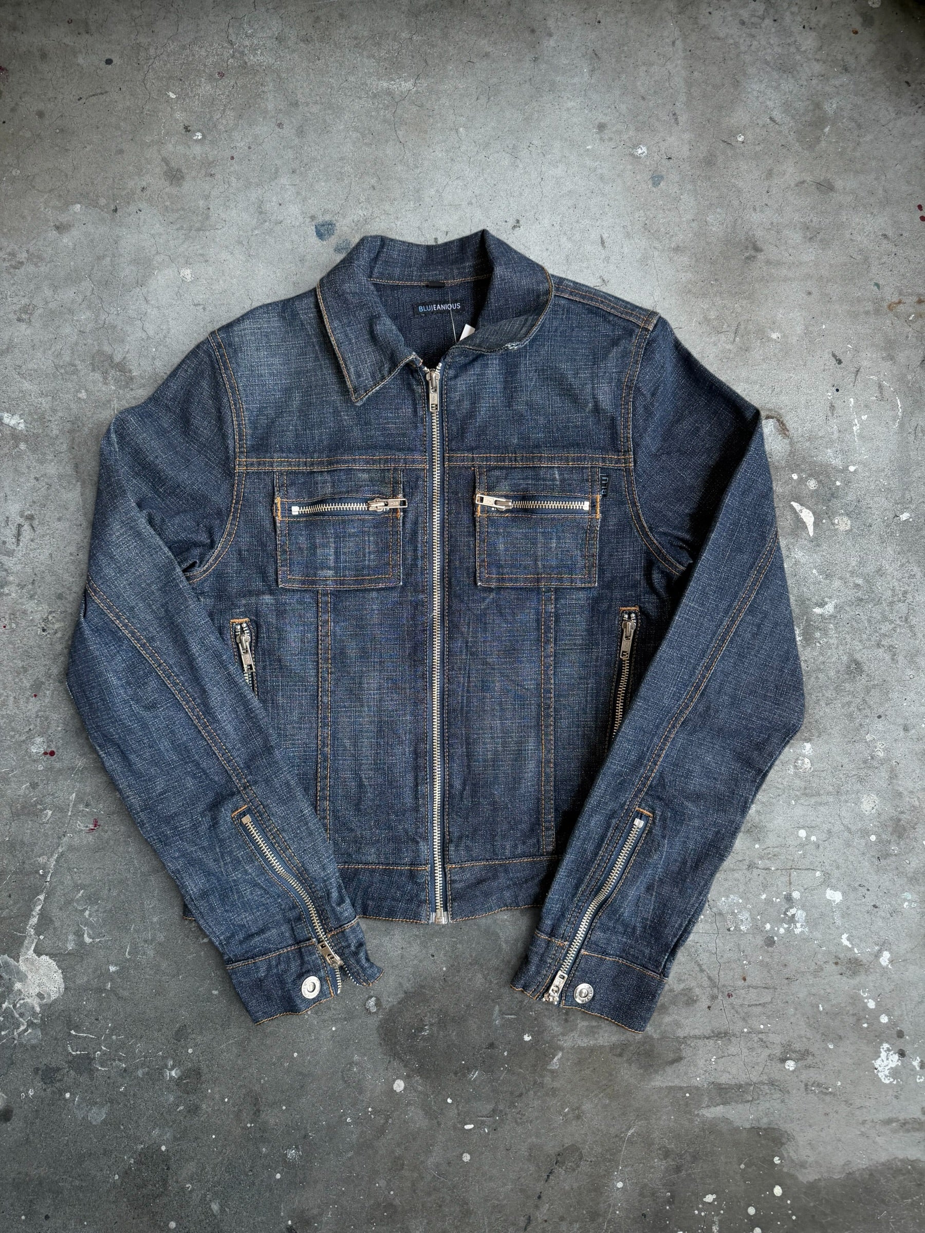 Denim Zip Up Jacket - S