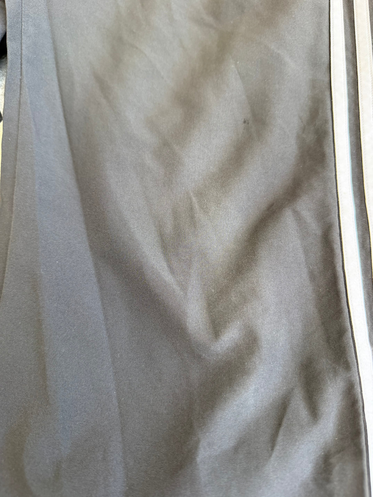 Black Striped Adidas Trackpants - S