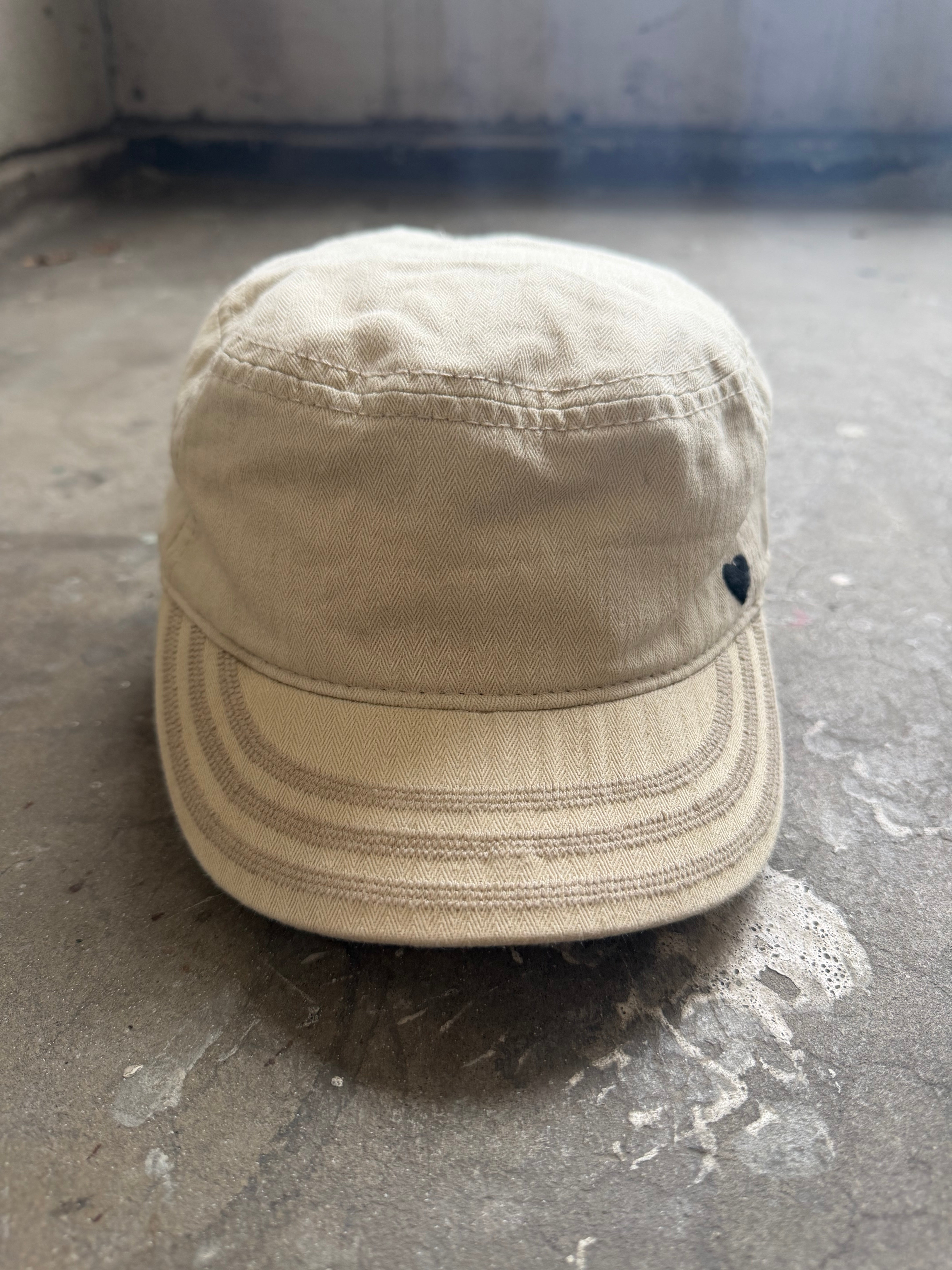 Cream Heart Cadet Hat