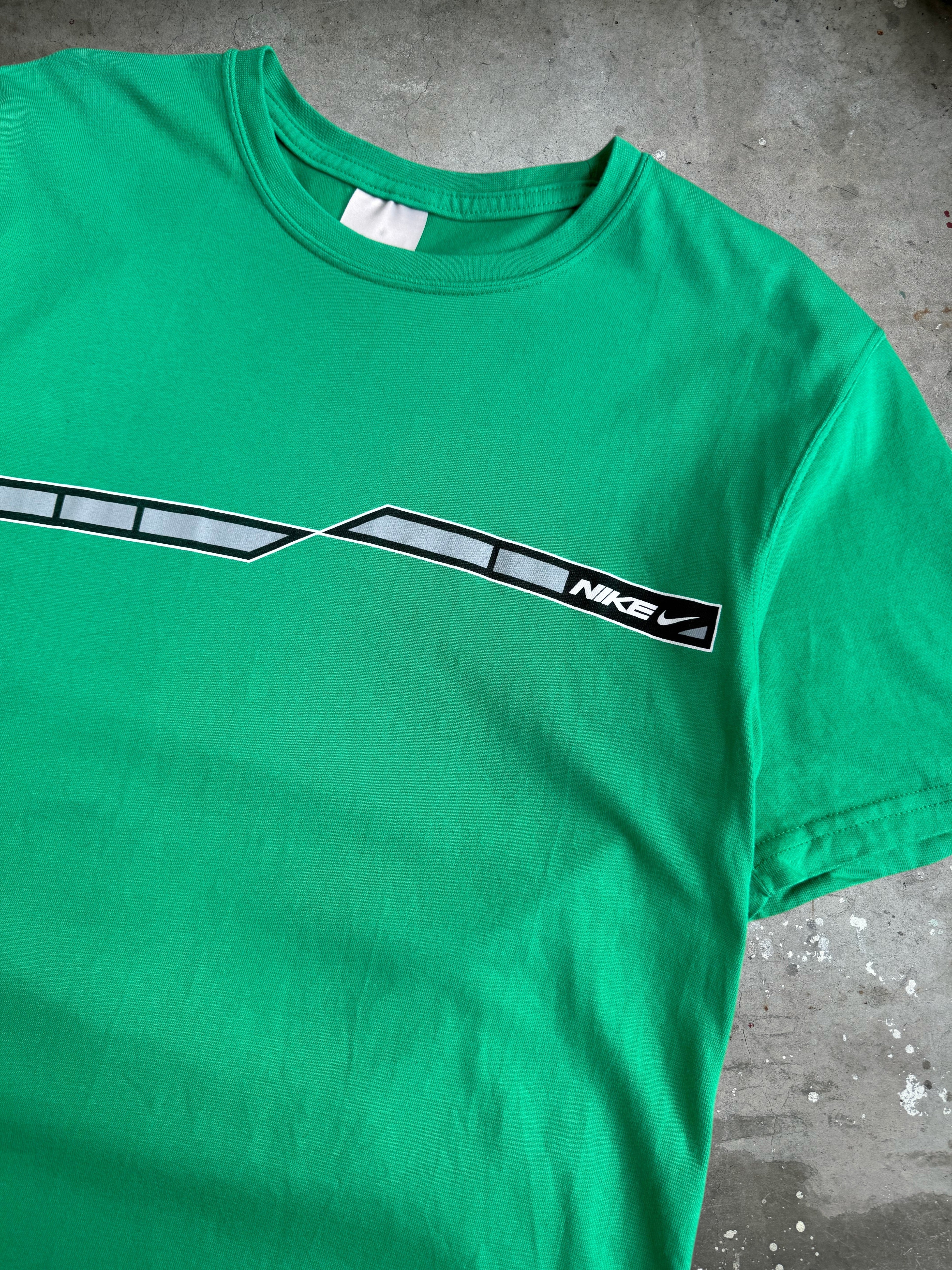 Green Nike Spellout Tshirt - S