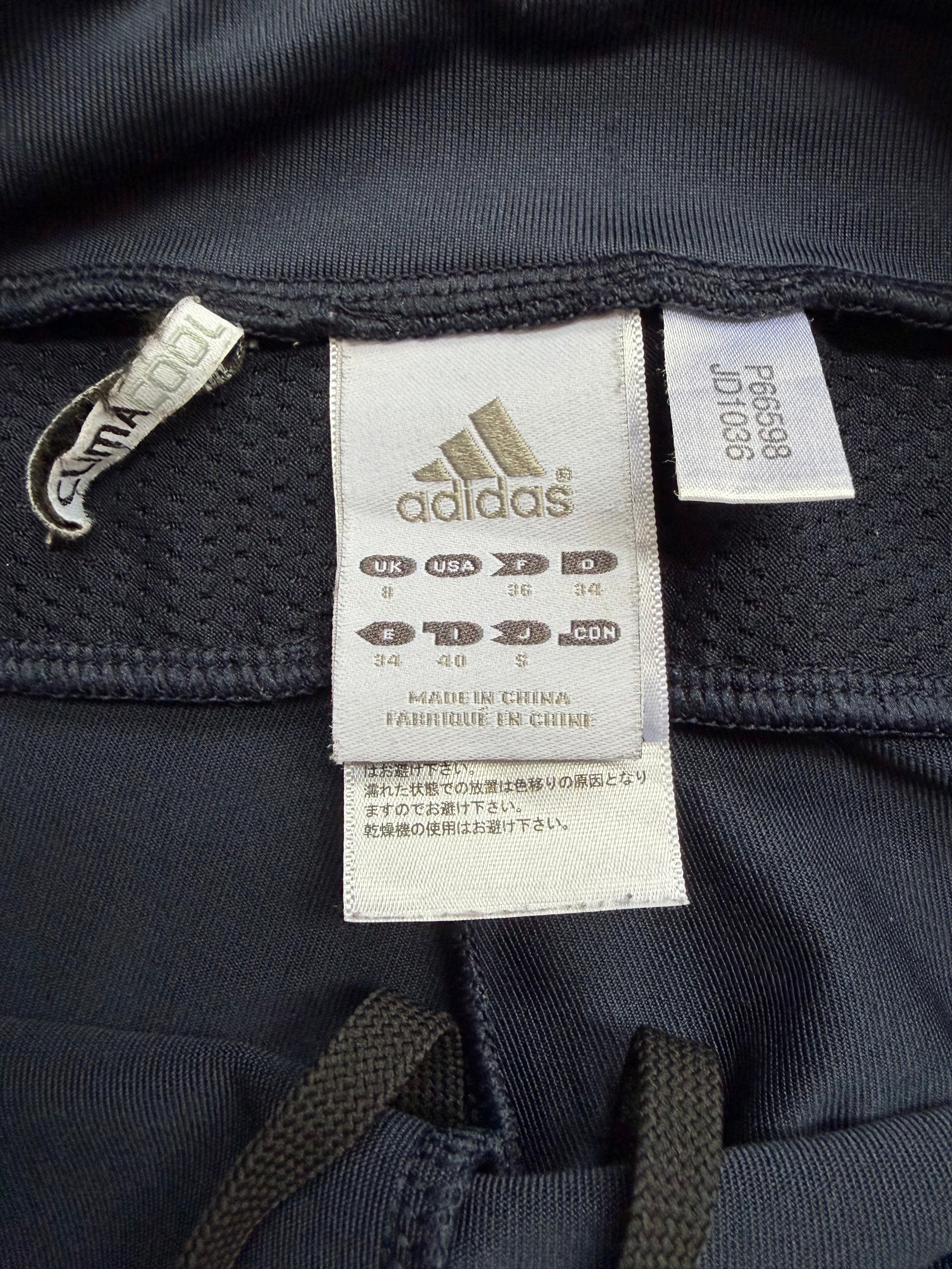 Navy Adidas Capri with Yellow Stripes - S