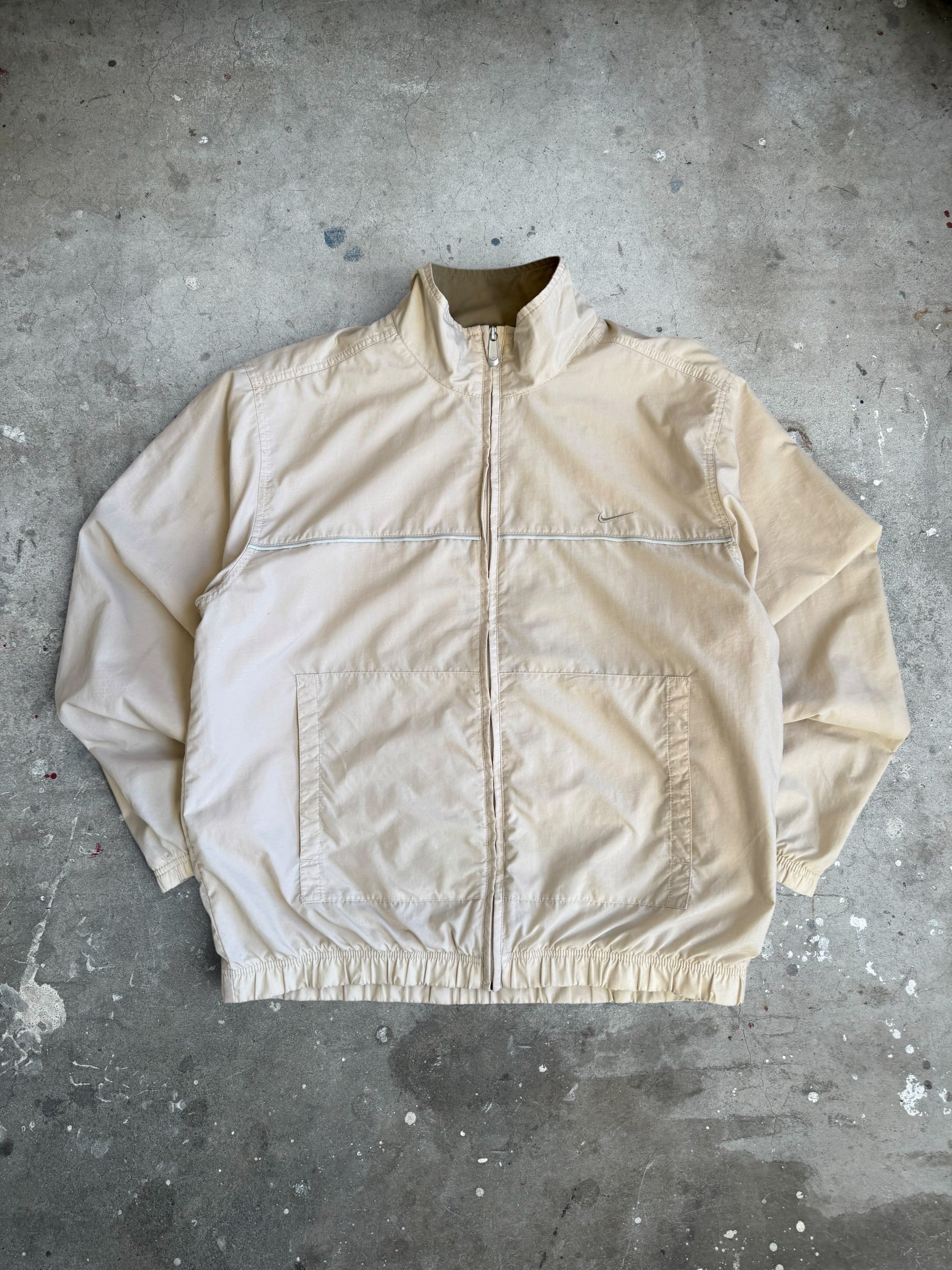 Beige Nike Spray Jacket - L