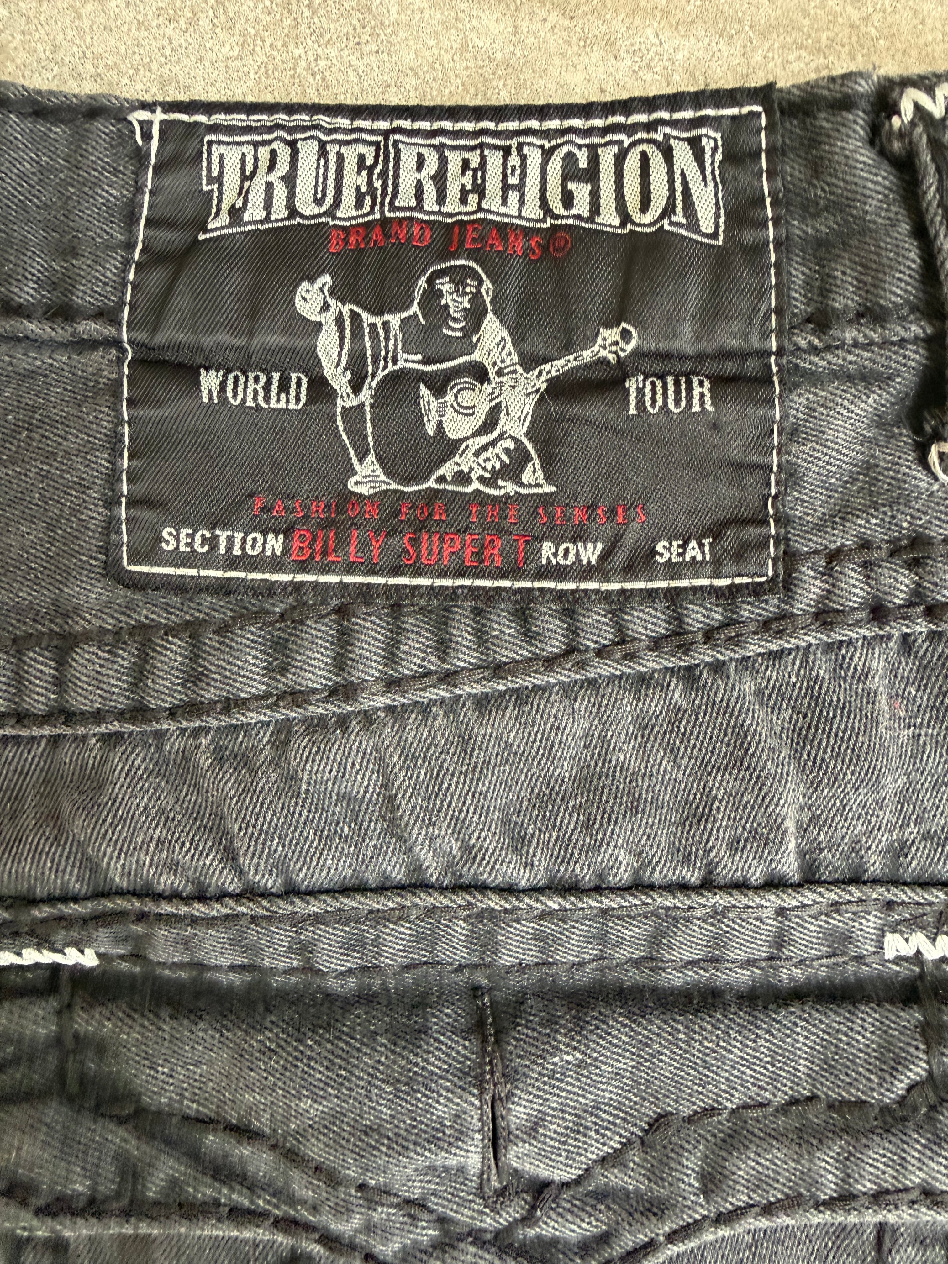 Black True Religion Denim Jeans - 38”