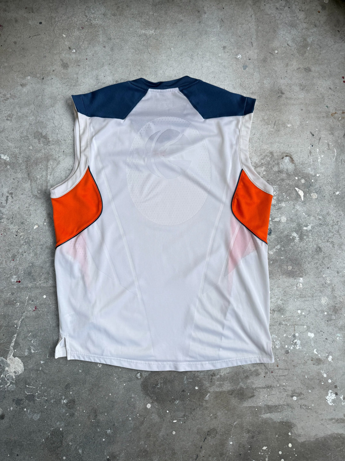 White + Orange Nike Singlet - XL