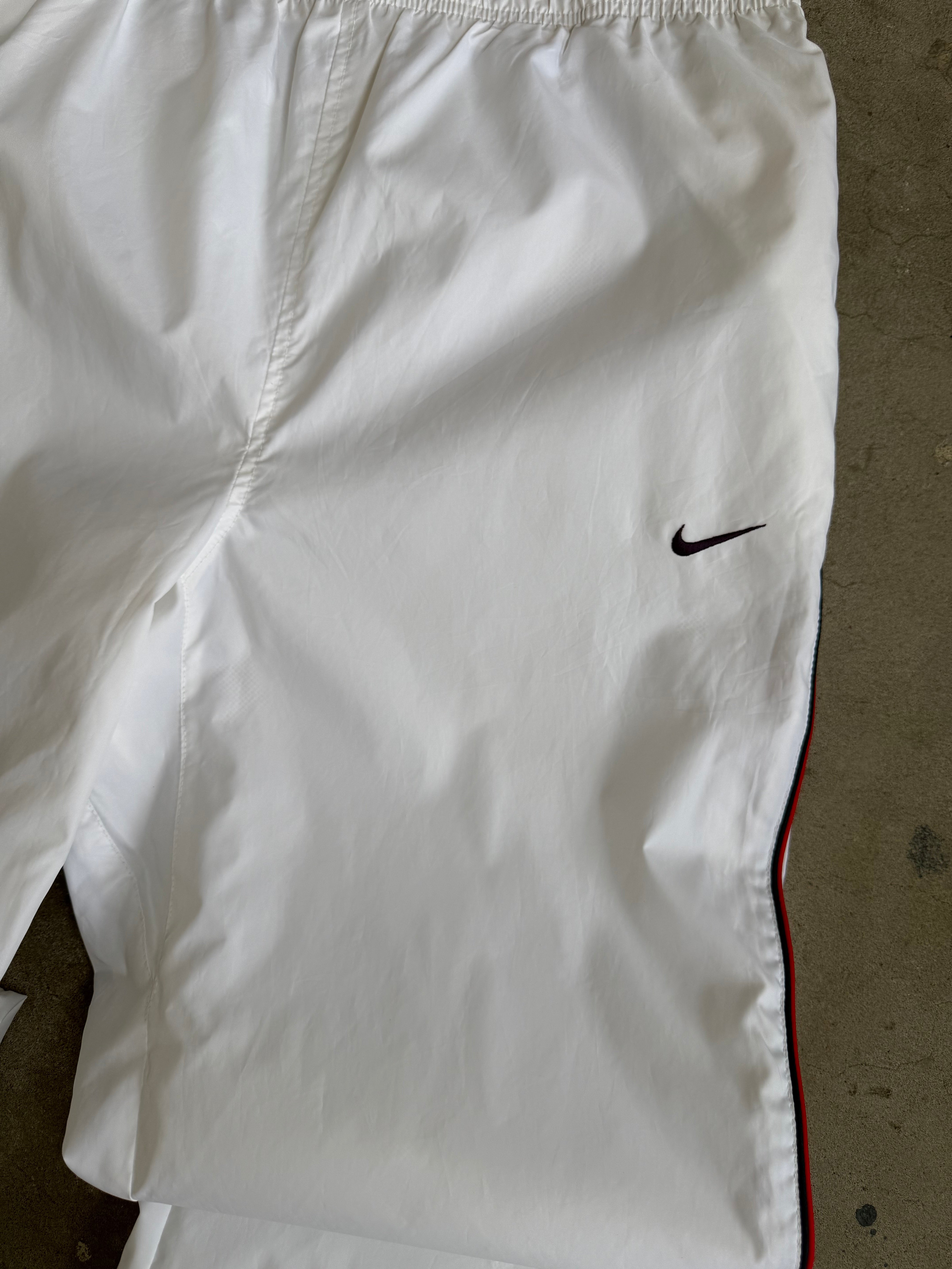 White Nike Trackpants - L