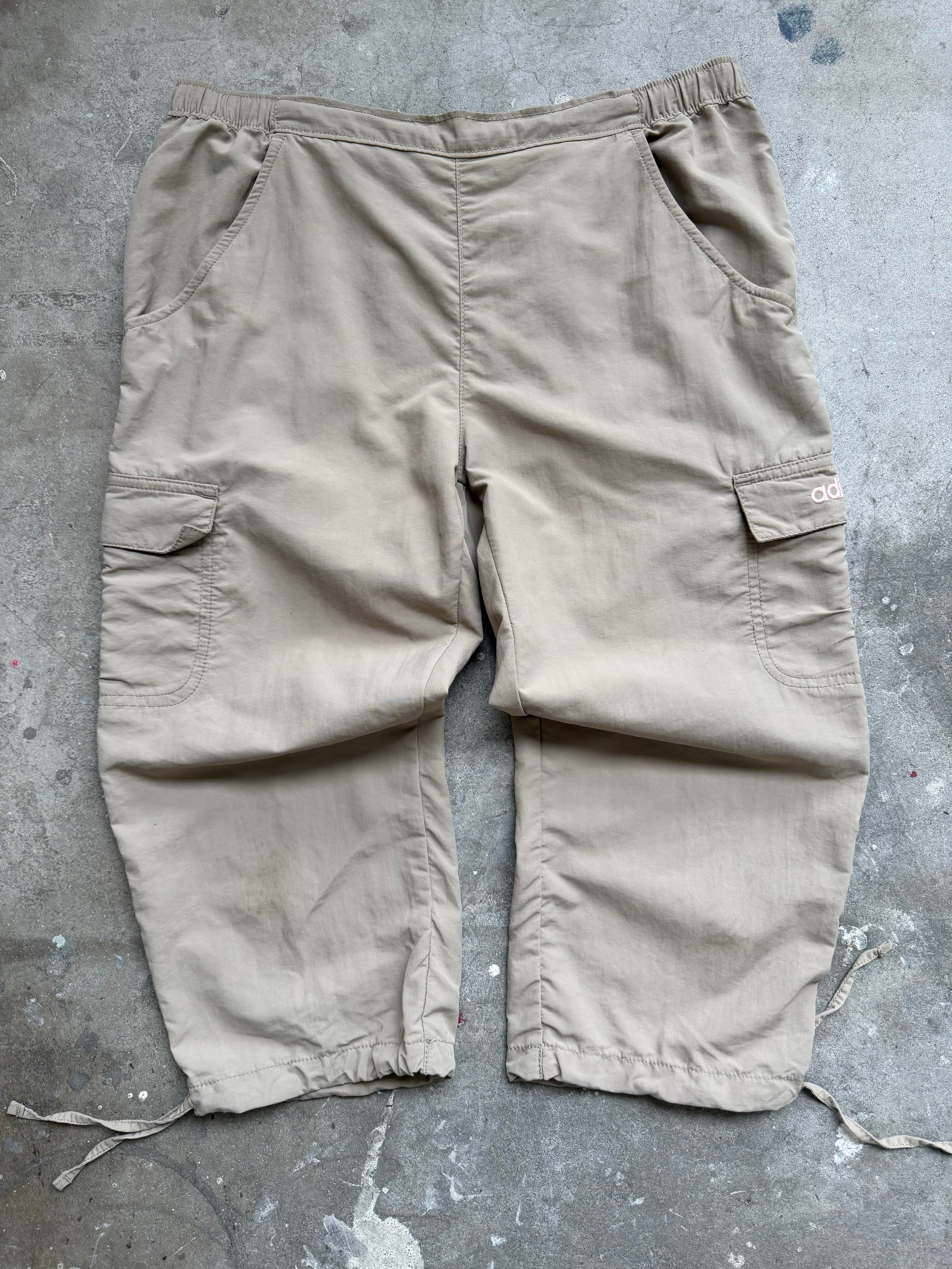Beige Adidas Cargo Capri - S