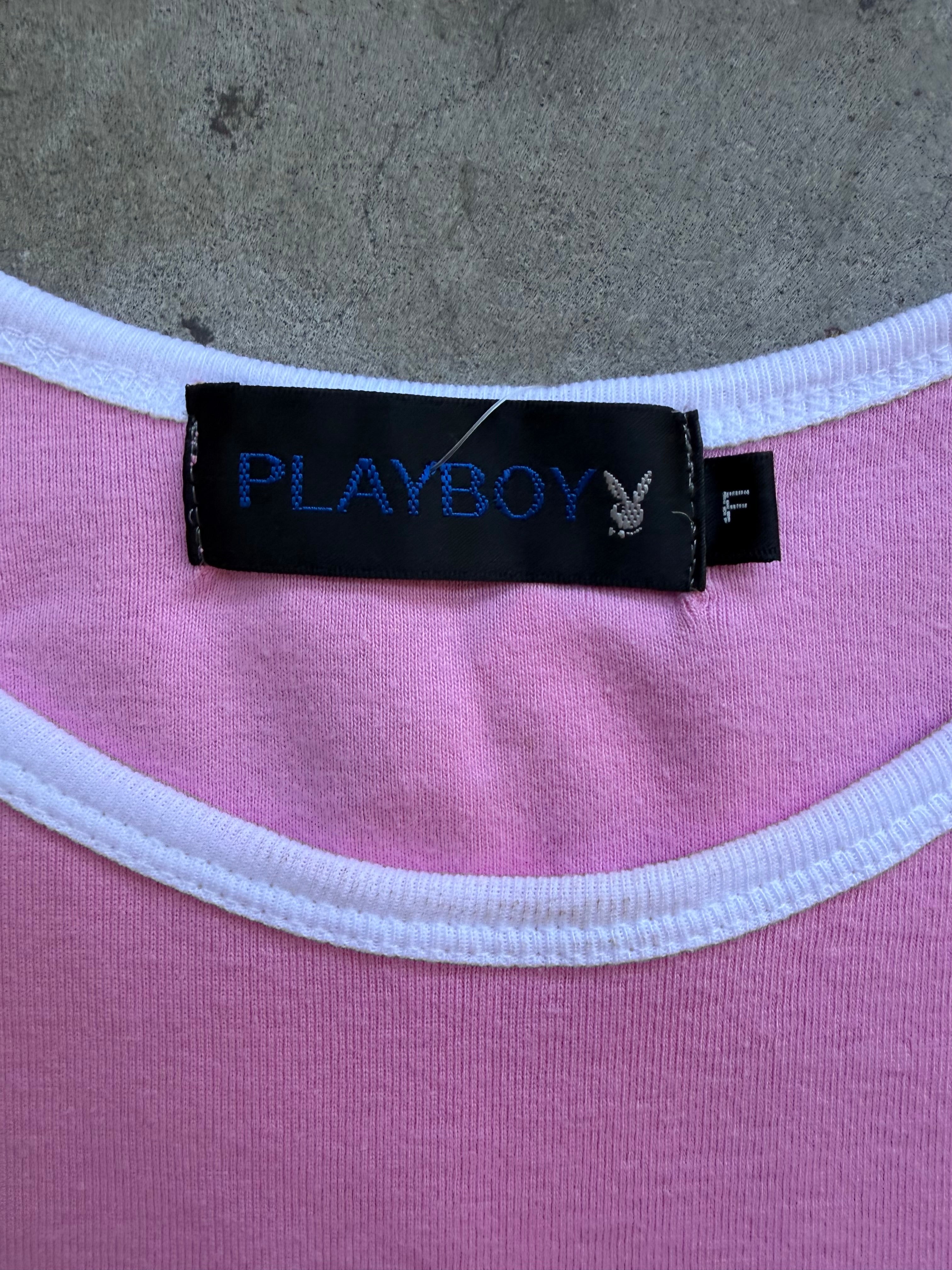 Pink Playboy Tank - S