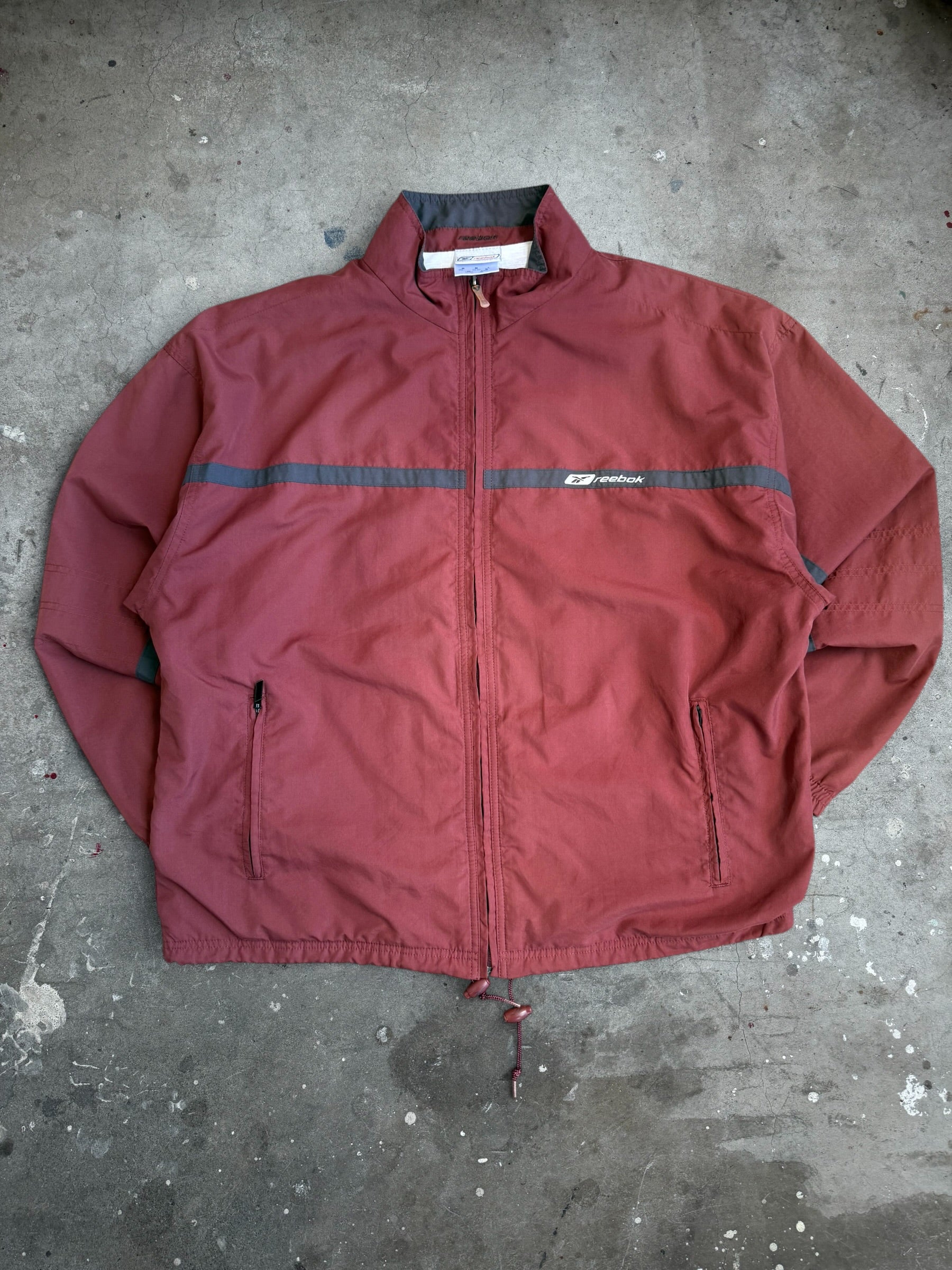 Maroon Reebok Spray Jacket - L