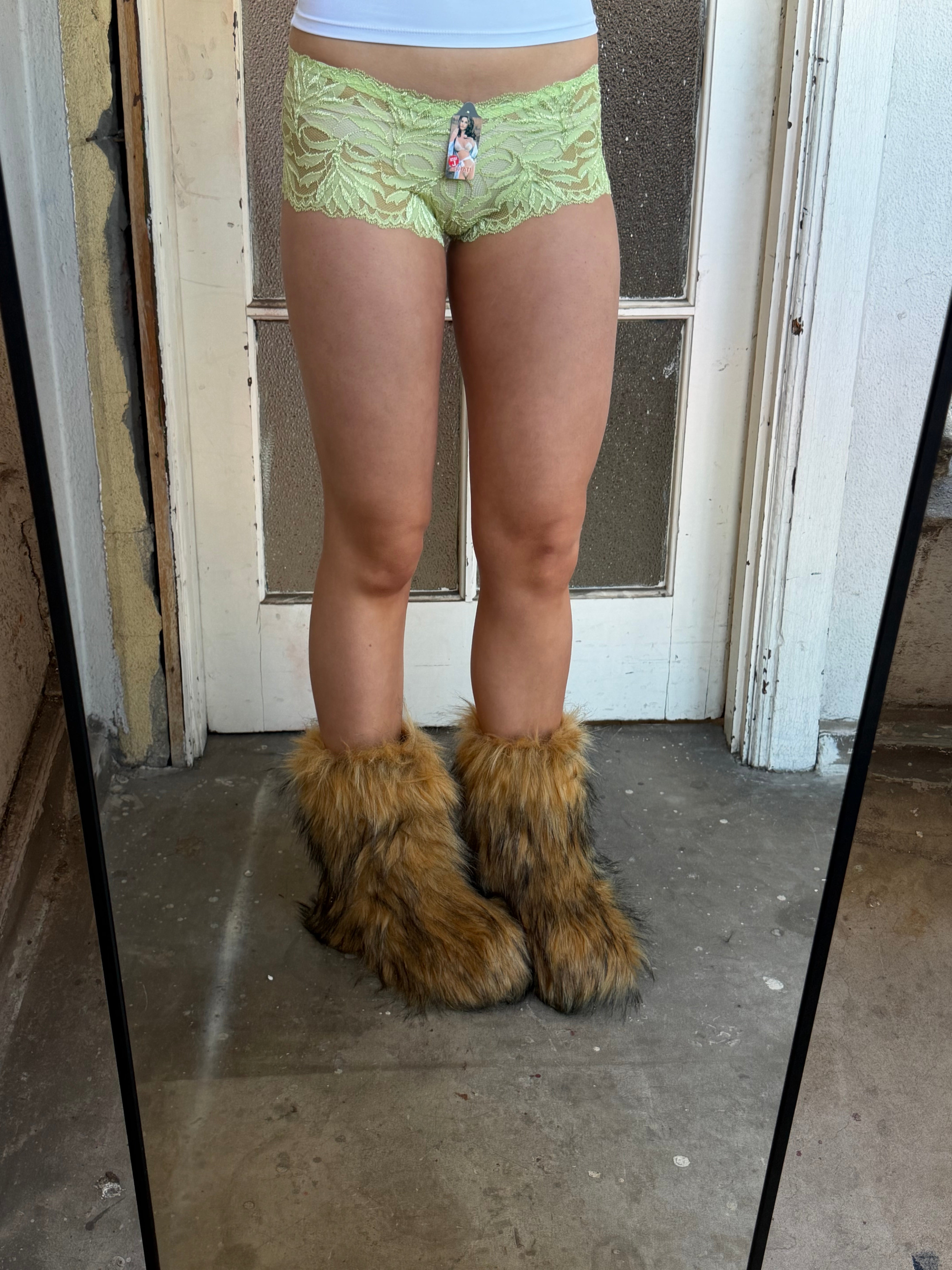 Micro Lace Shorts - Green