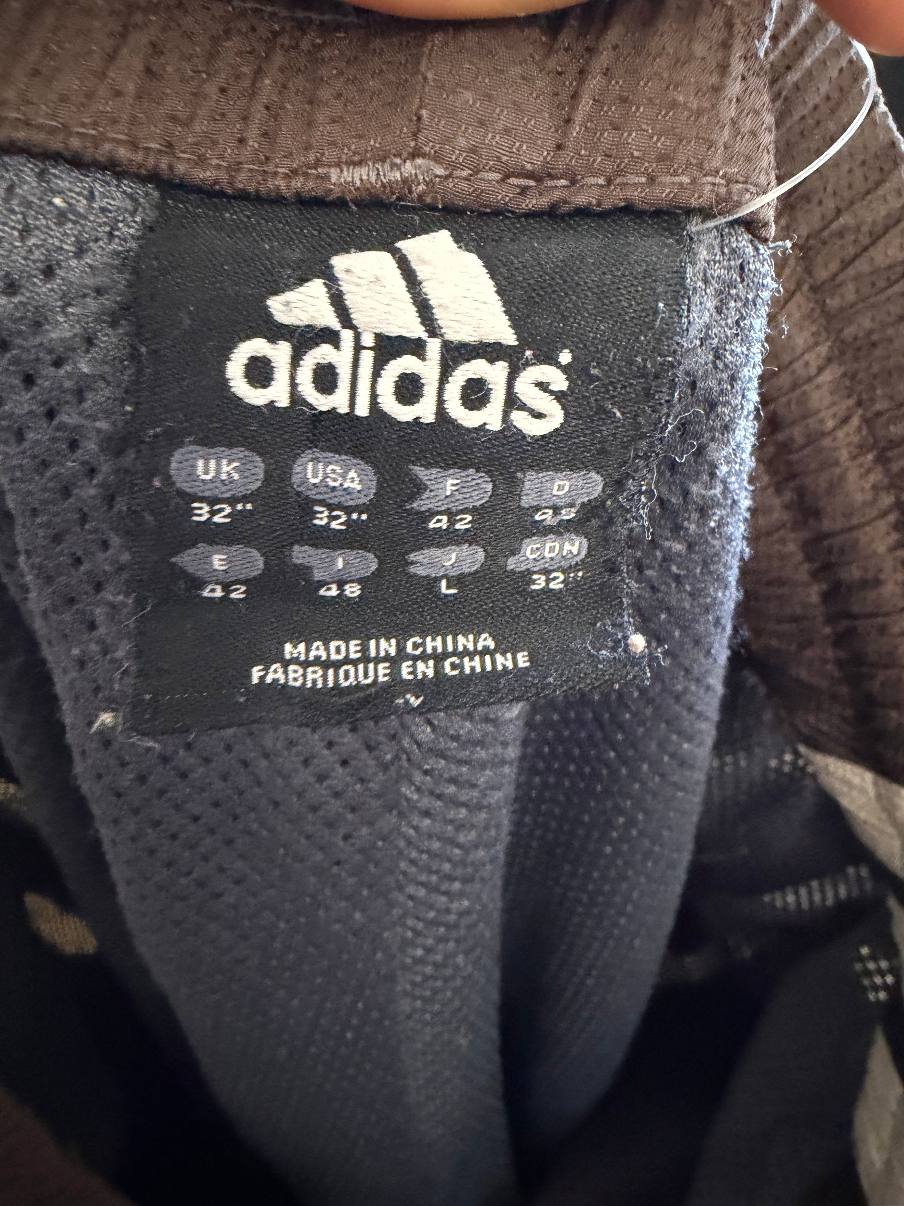 Brown & Cream Adidas Trackpants - L