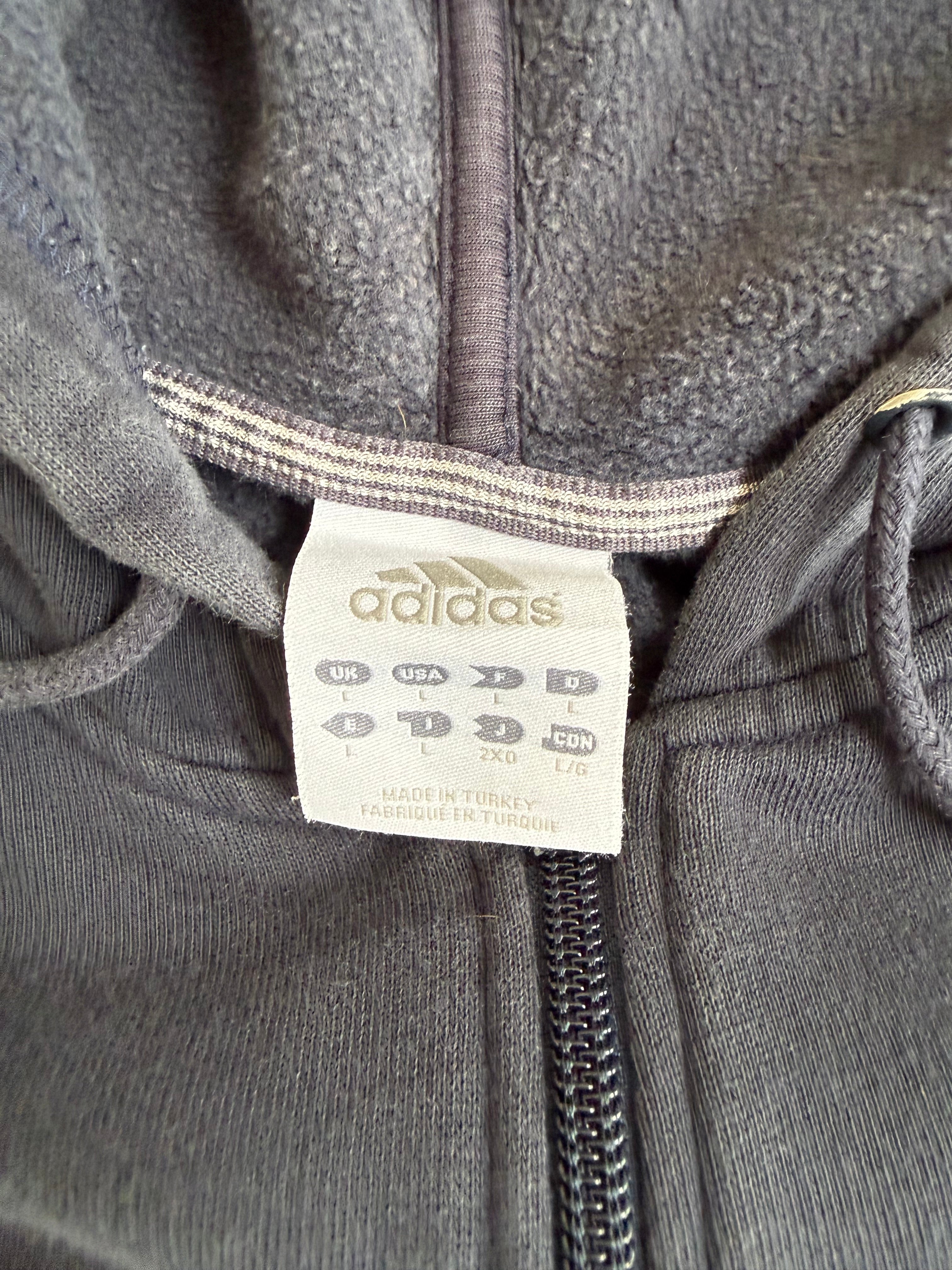 Navy Adidas Zip Up Hoodie - L