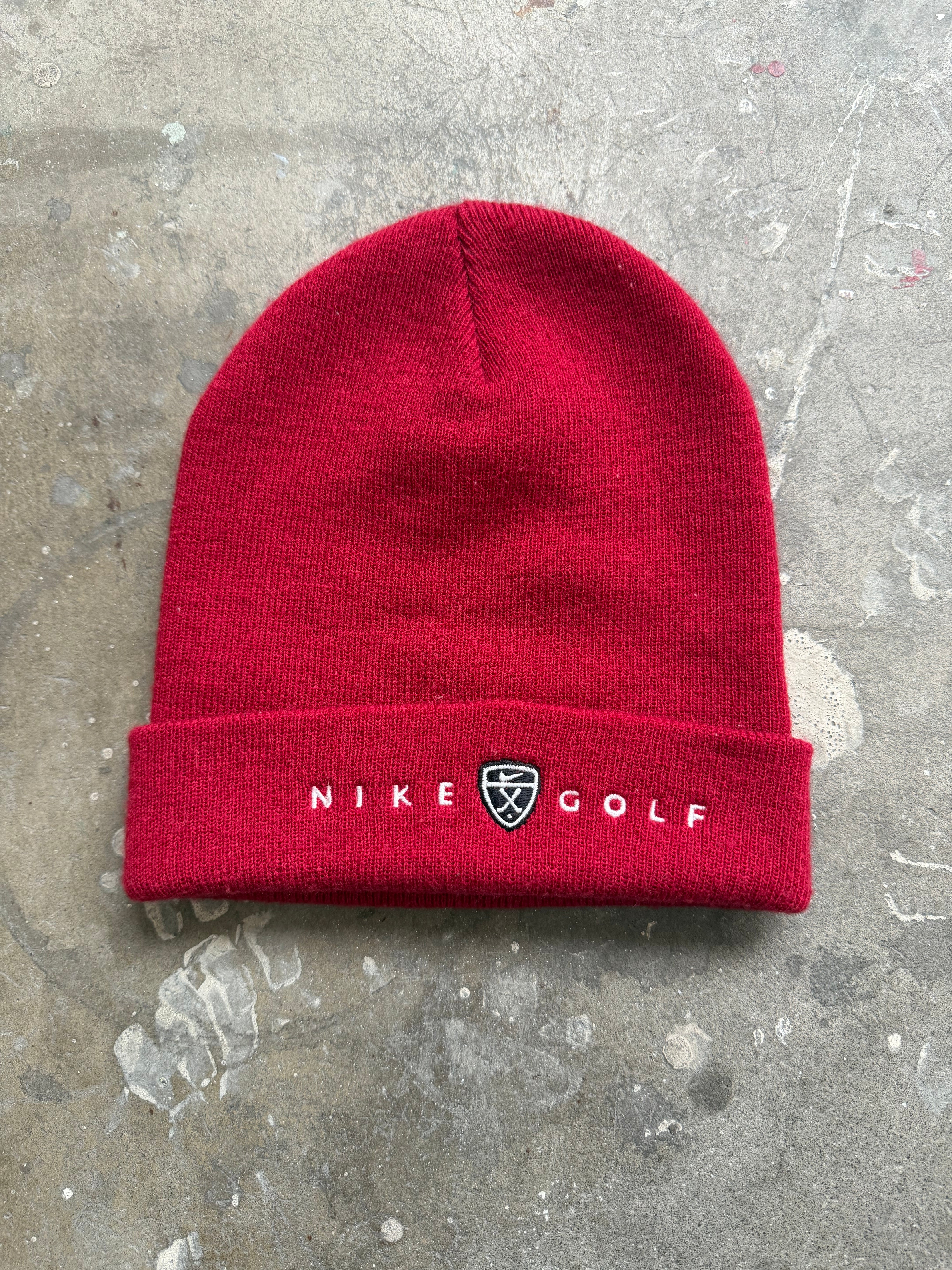Red Nike Golf Beanie