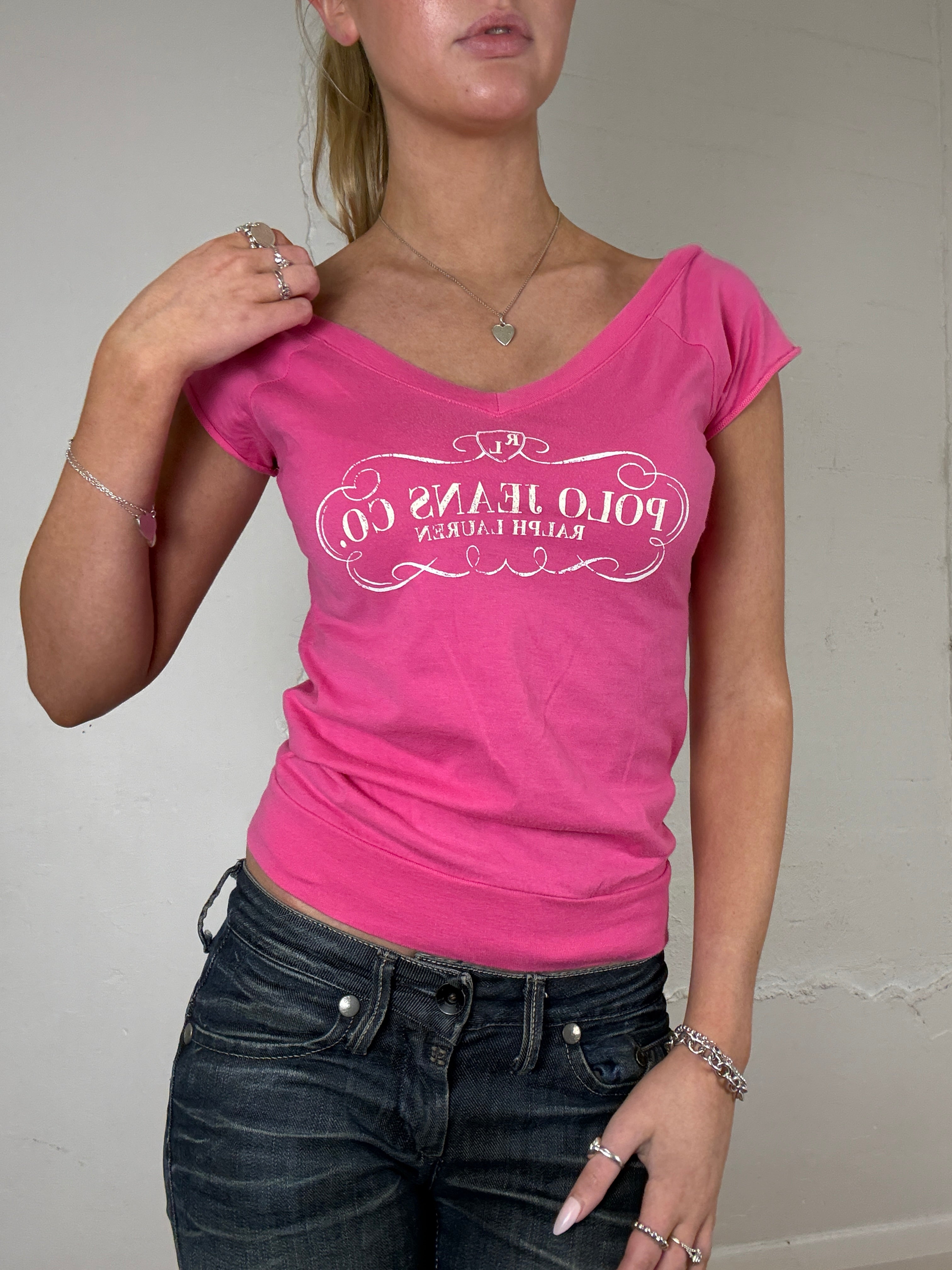 Polo Jeans Off-Shoulder Top - M