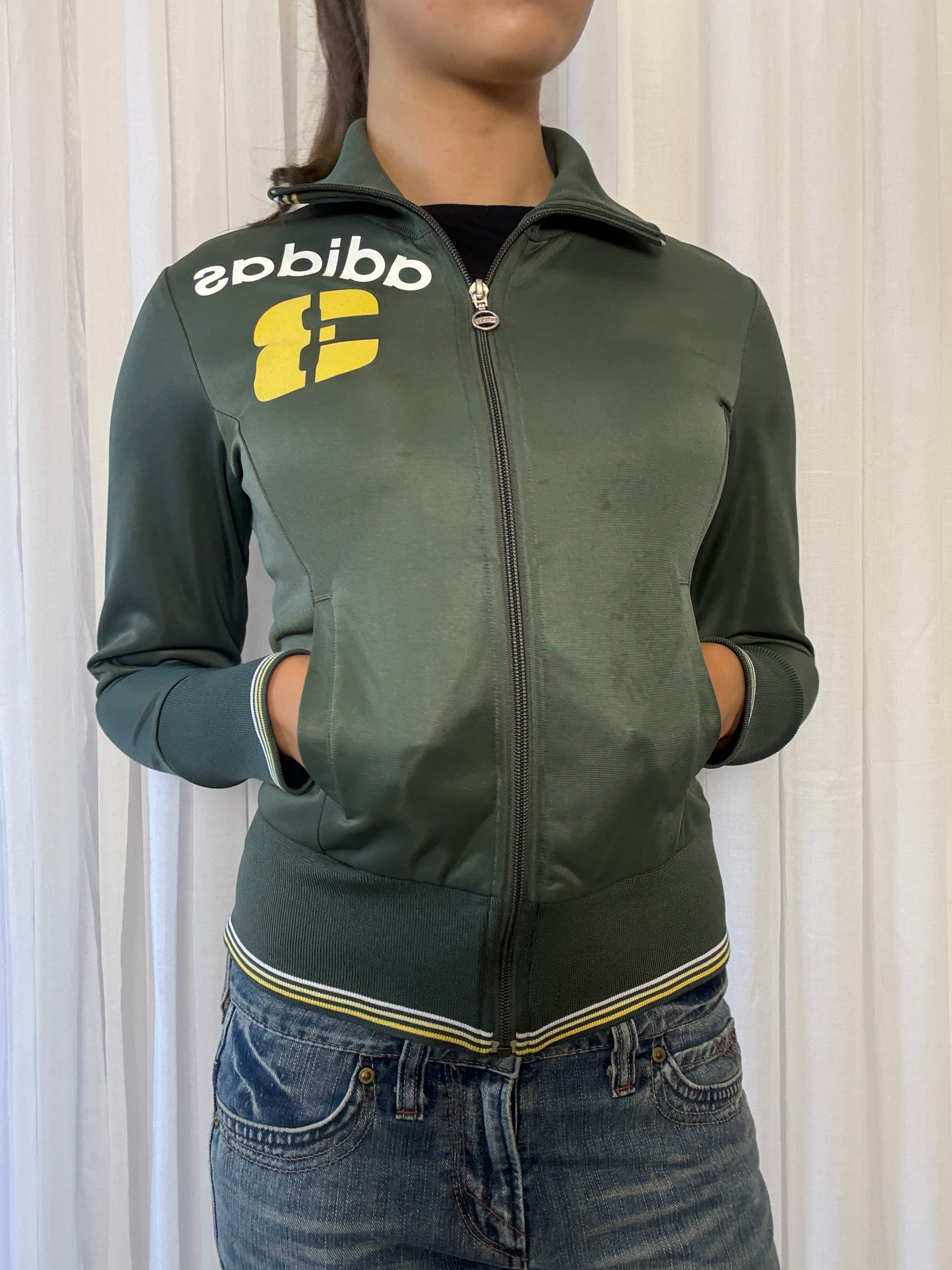 Green Adidas “3” Track Jacket - S