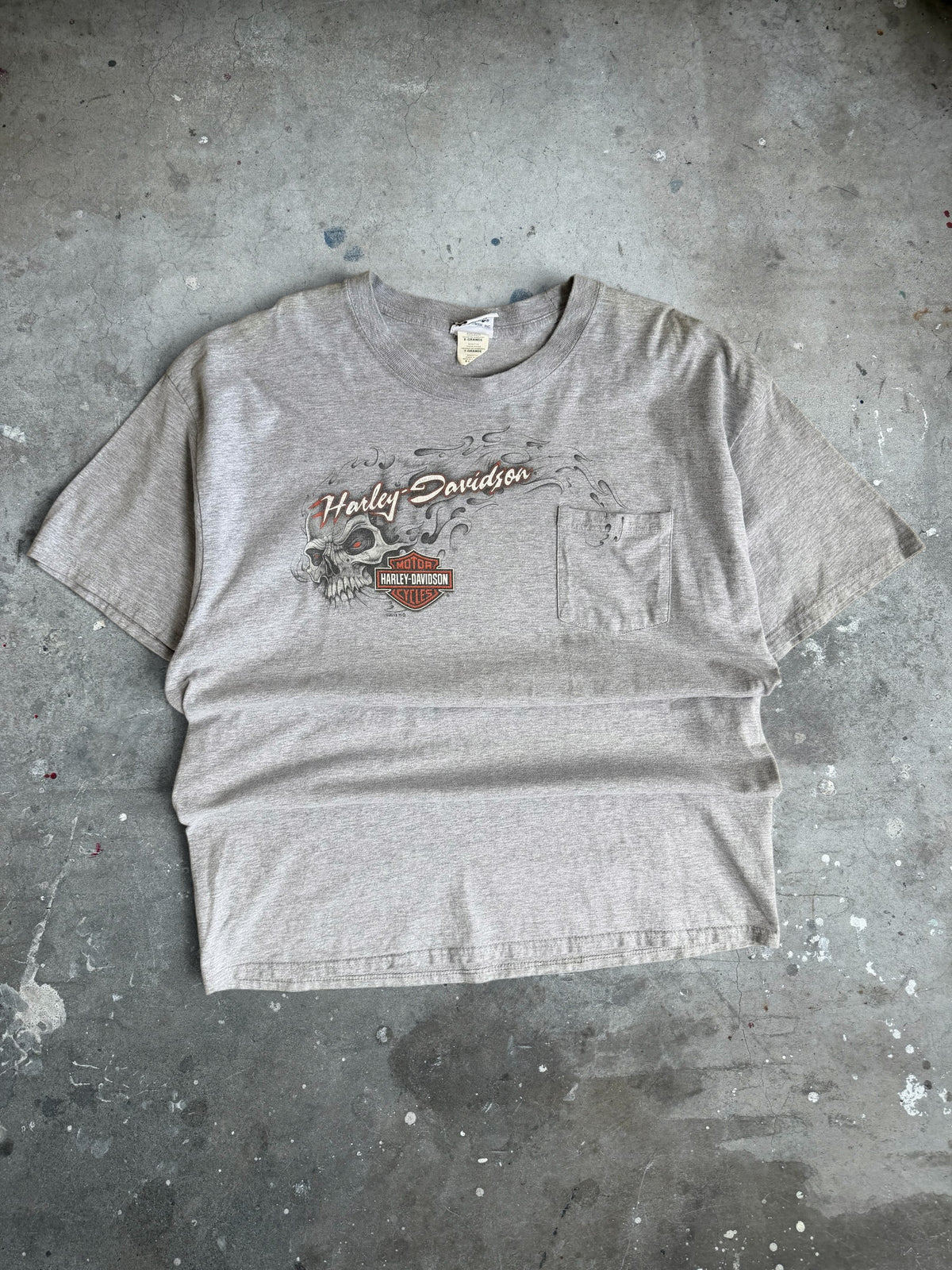 Harley Skull Pocket Tshirt - XL
