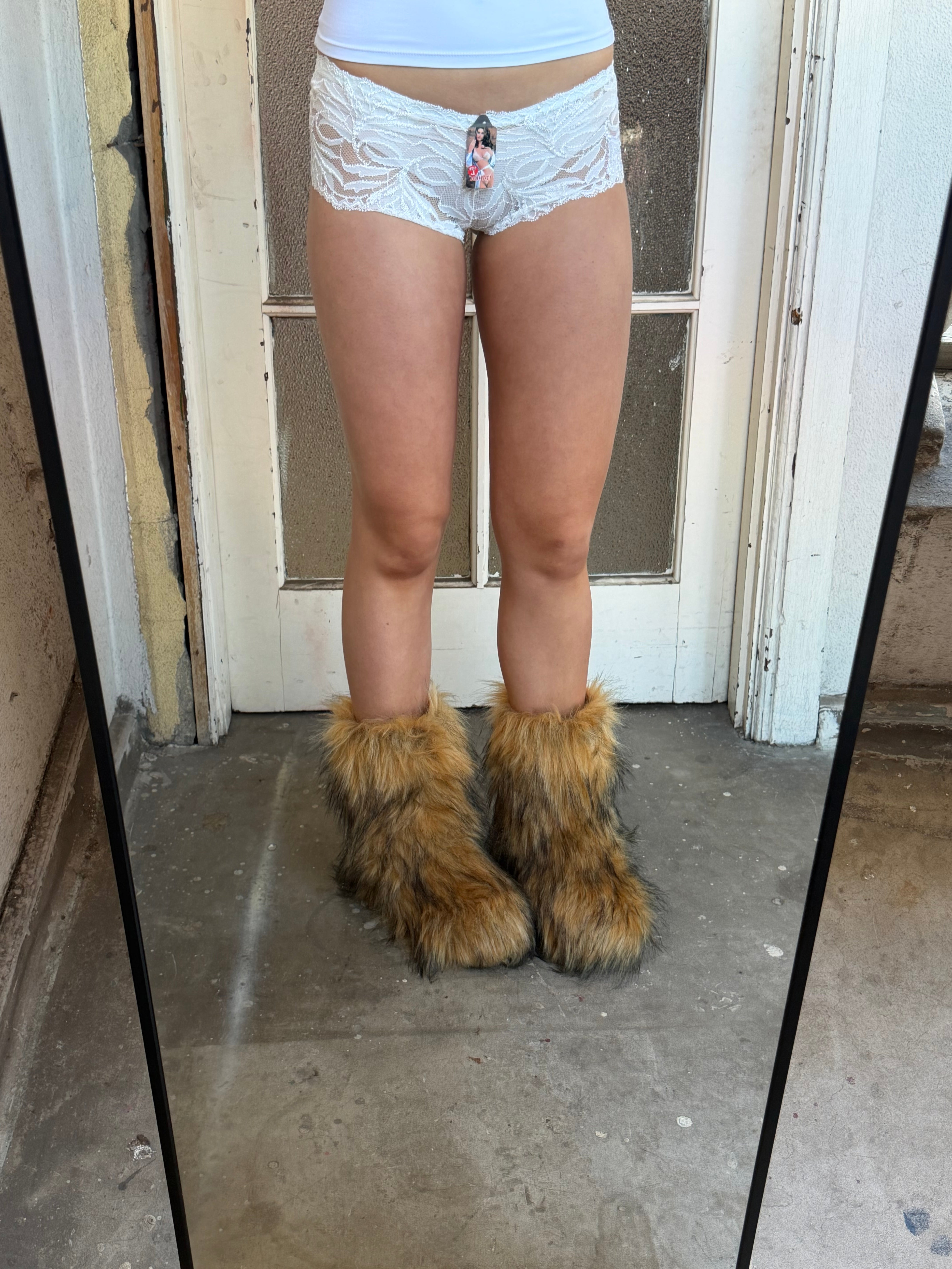 Micro Lace Shorts - White