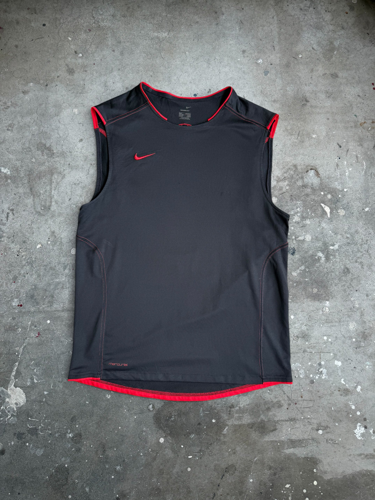 Black + Red Nike Singlet - L