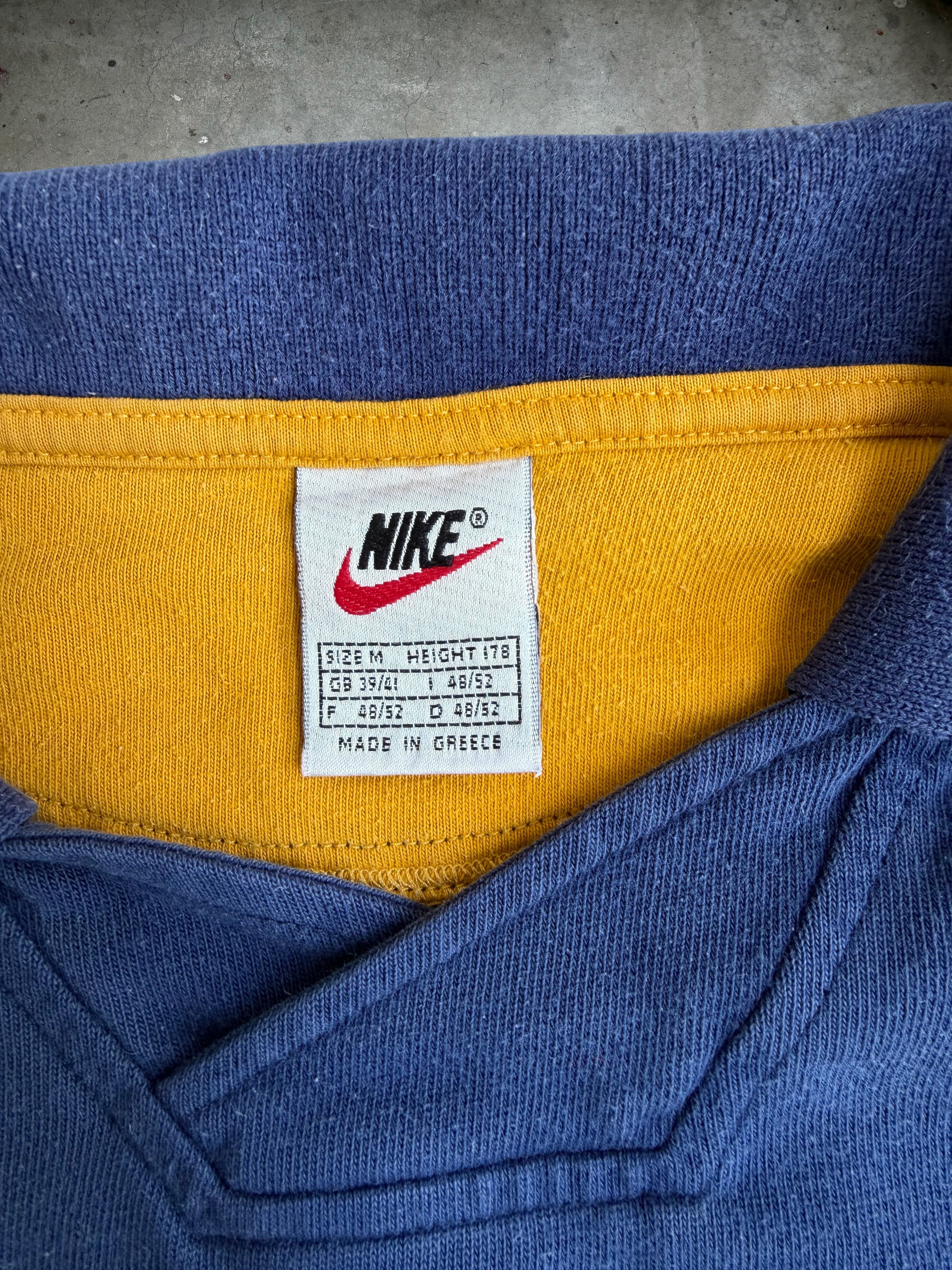 Navy Nike Collared Jumper - M