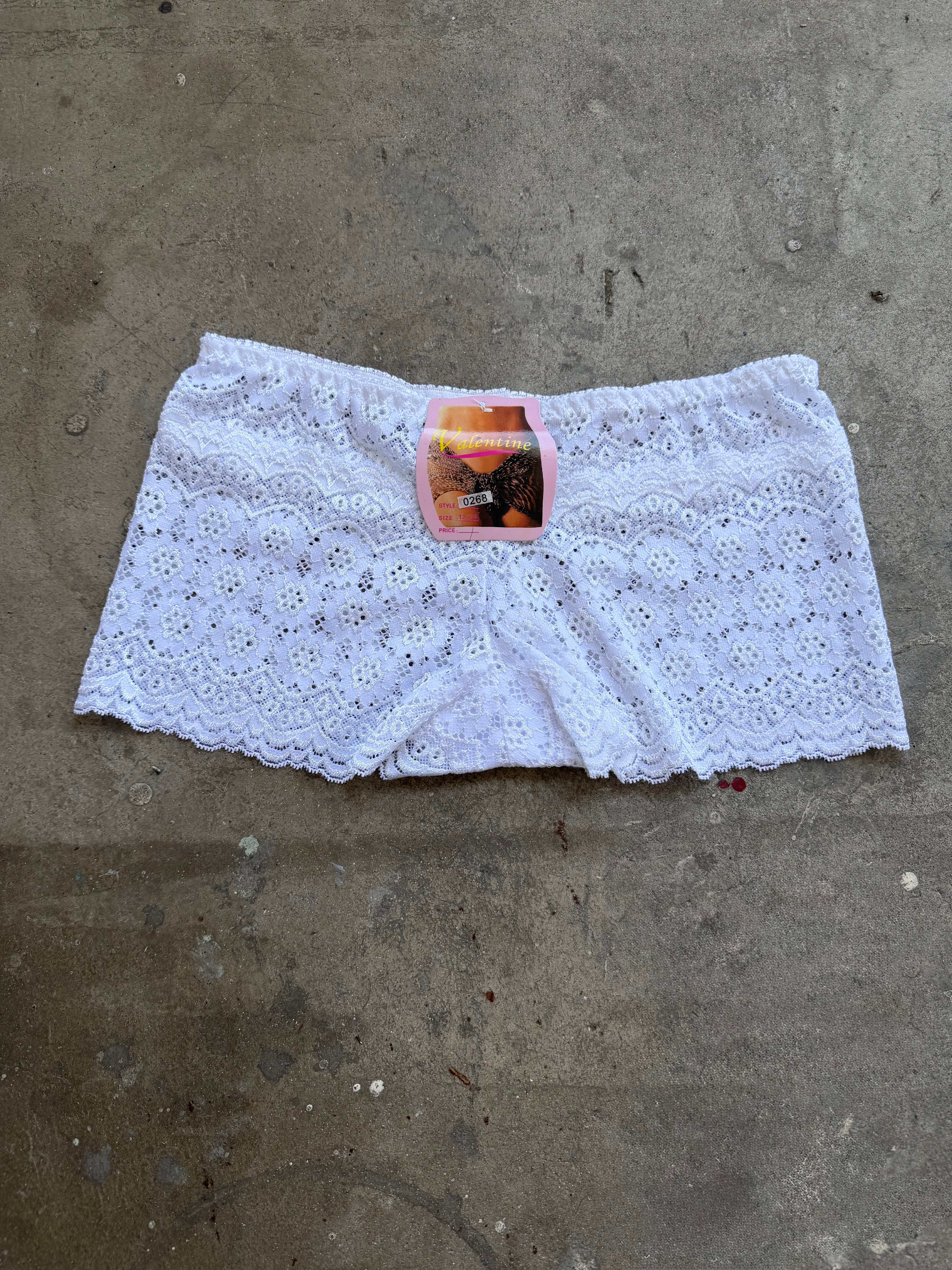 Micro Lace Shorts - White