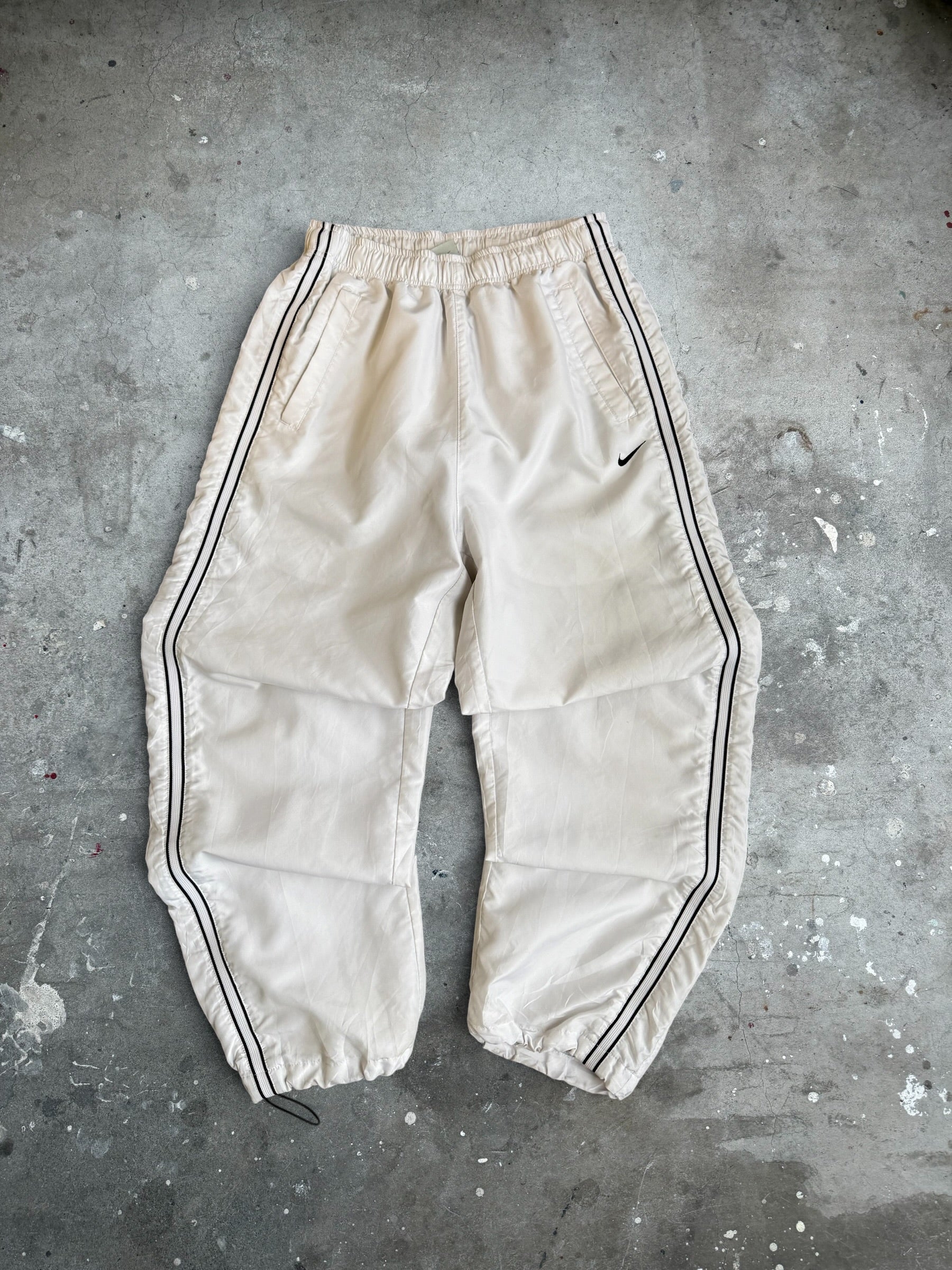 White Nike Trackpants - M