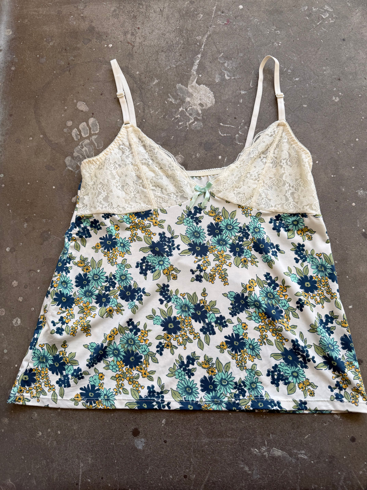 Blue & White Floral Cami