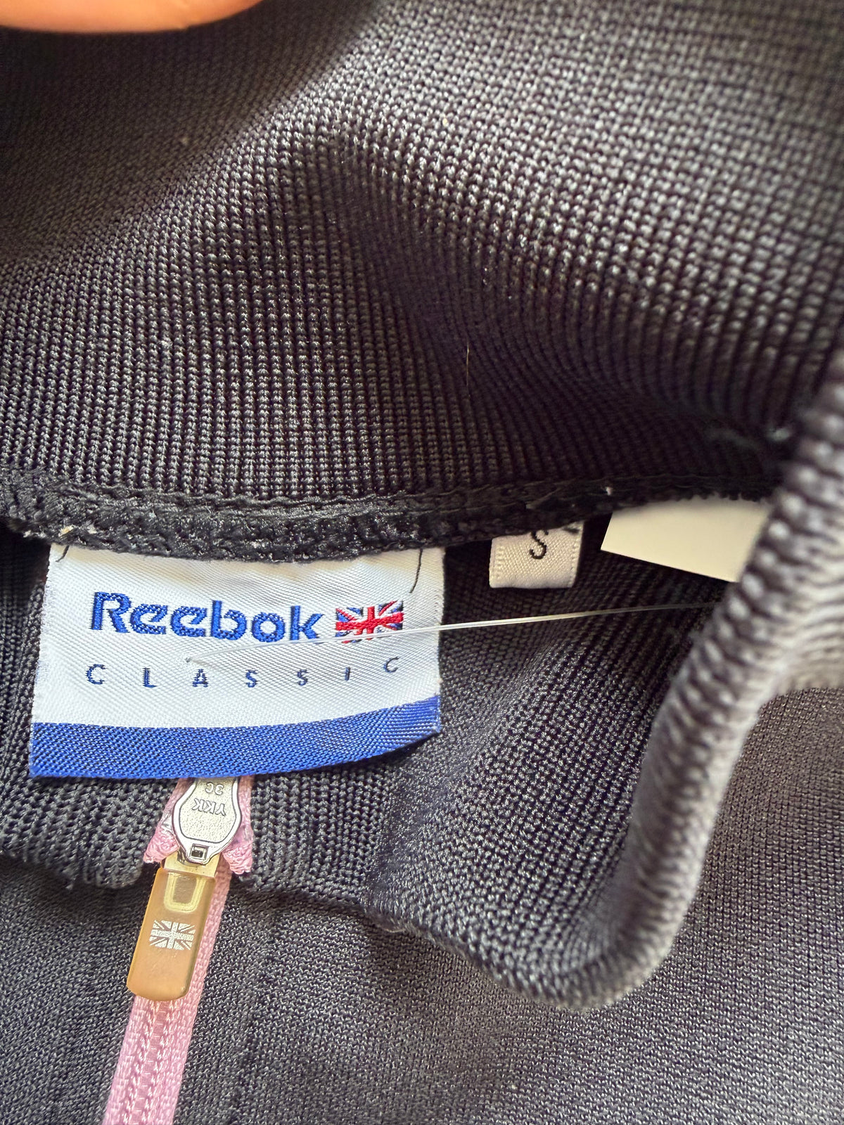 Black Reebok Spellout Track Jacket