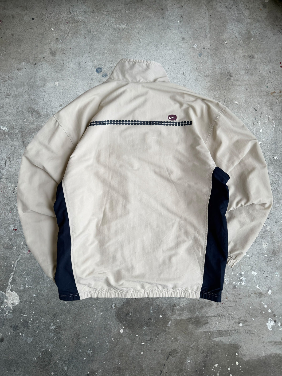 Beige Panelled Nike Spray Jacket - M