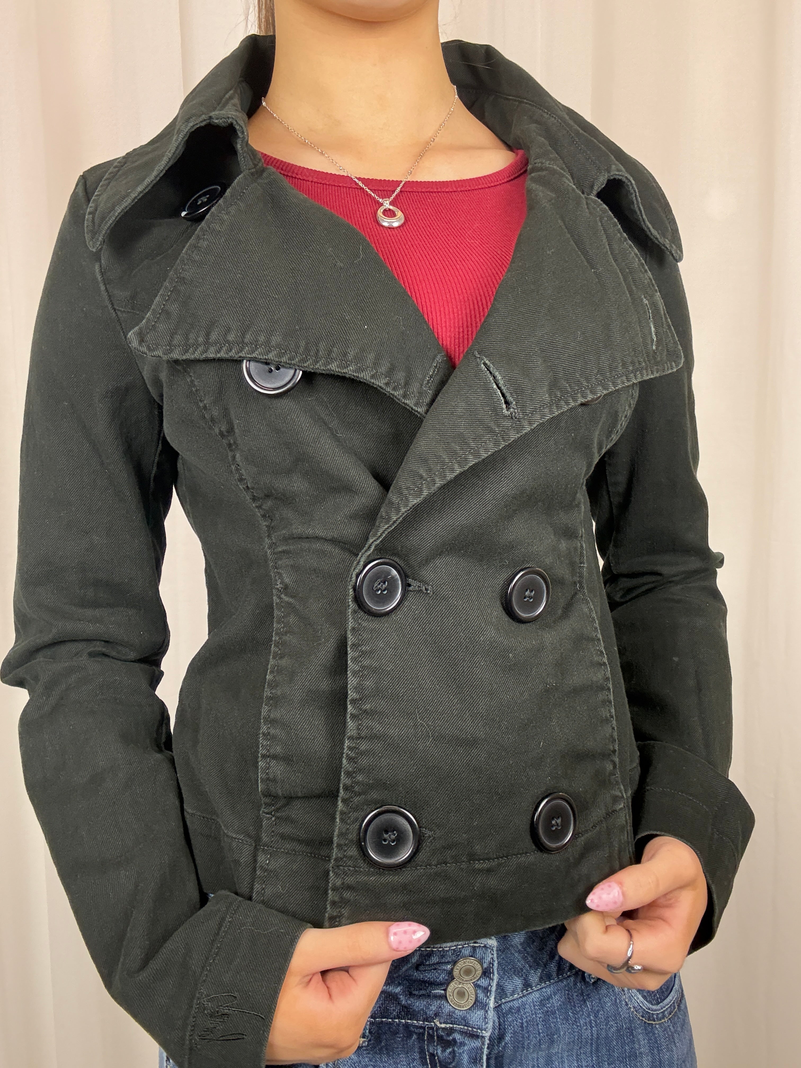 Black Garage Button Jacket - S