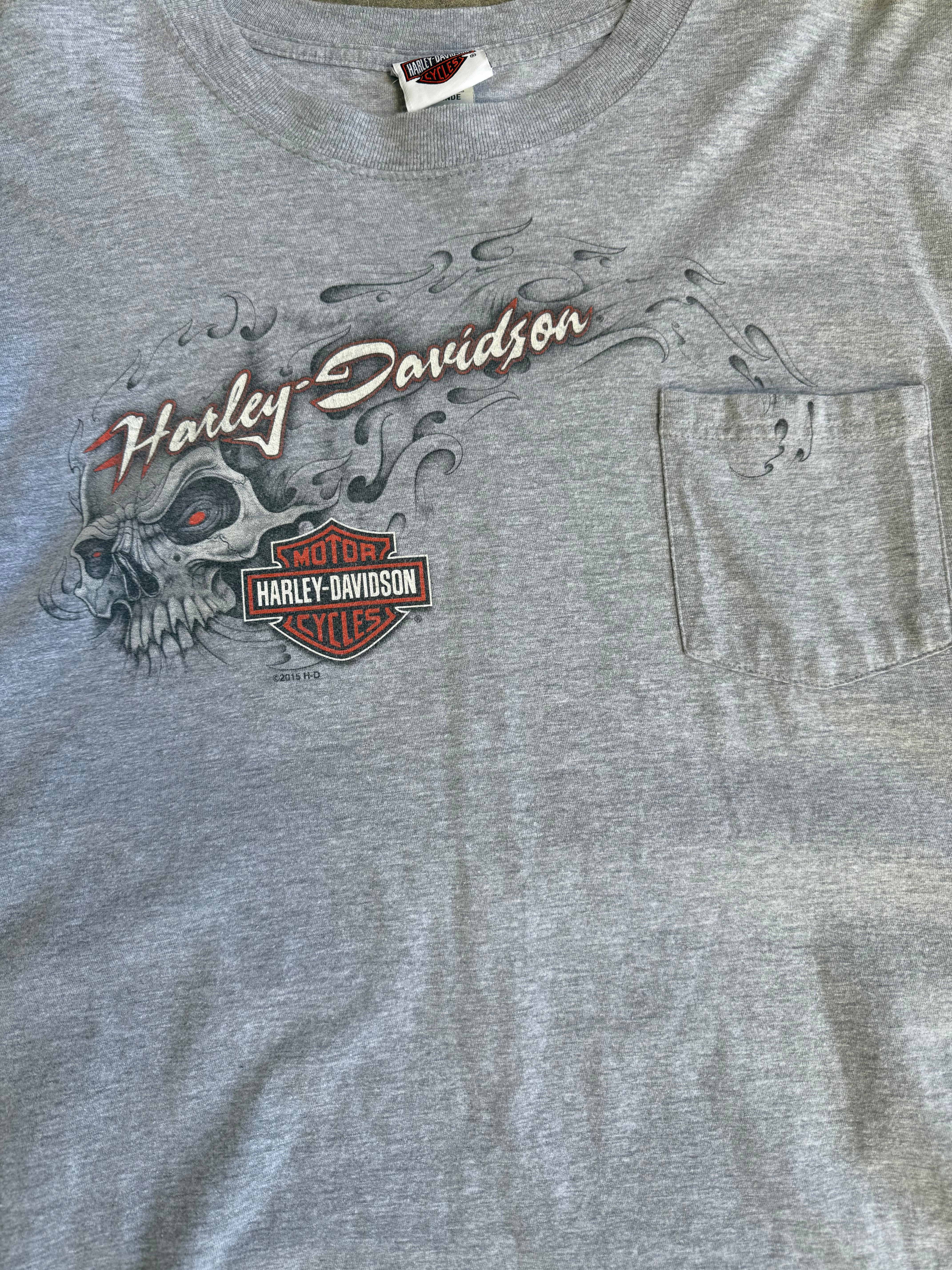 Harley Skull Pocket Tshirt - XL
