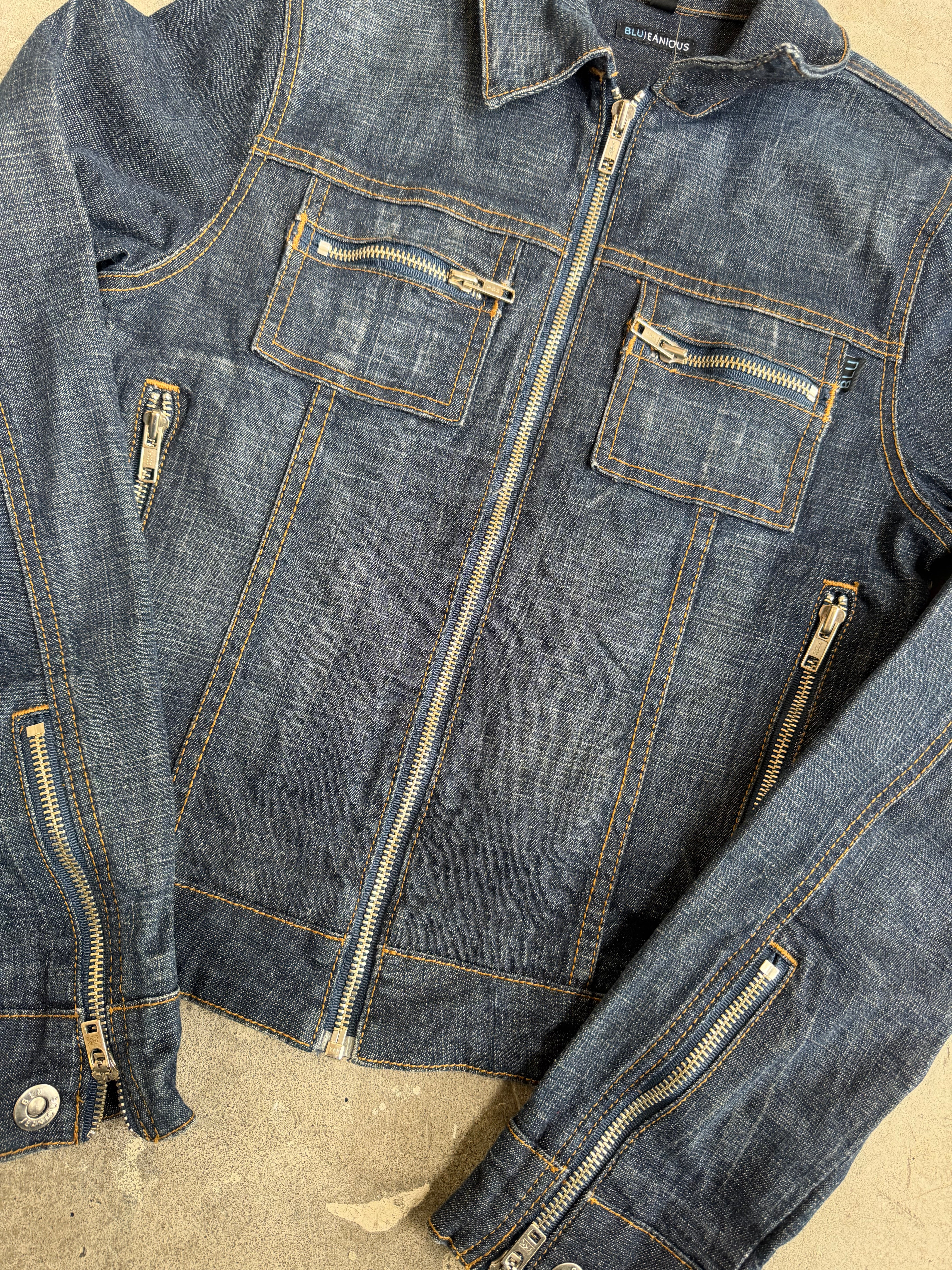 Denim Zip Up Jacket - S