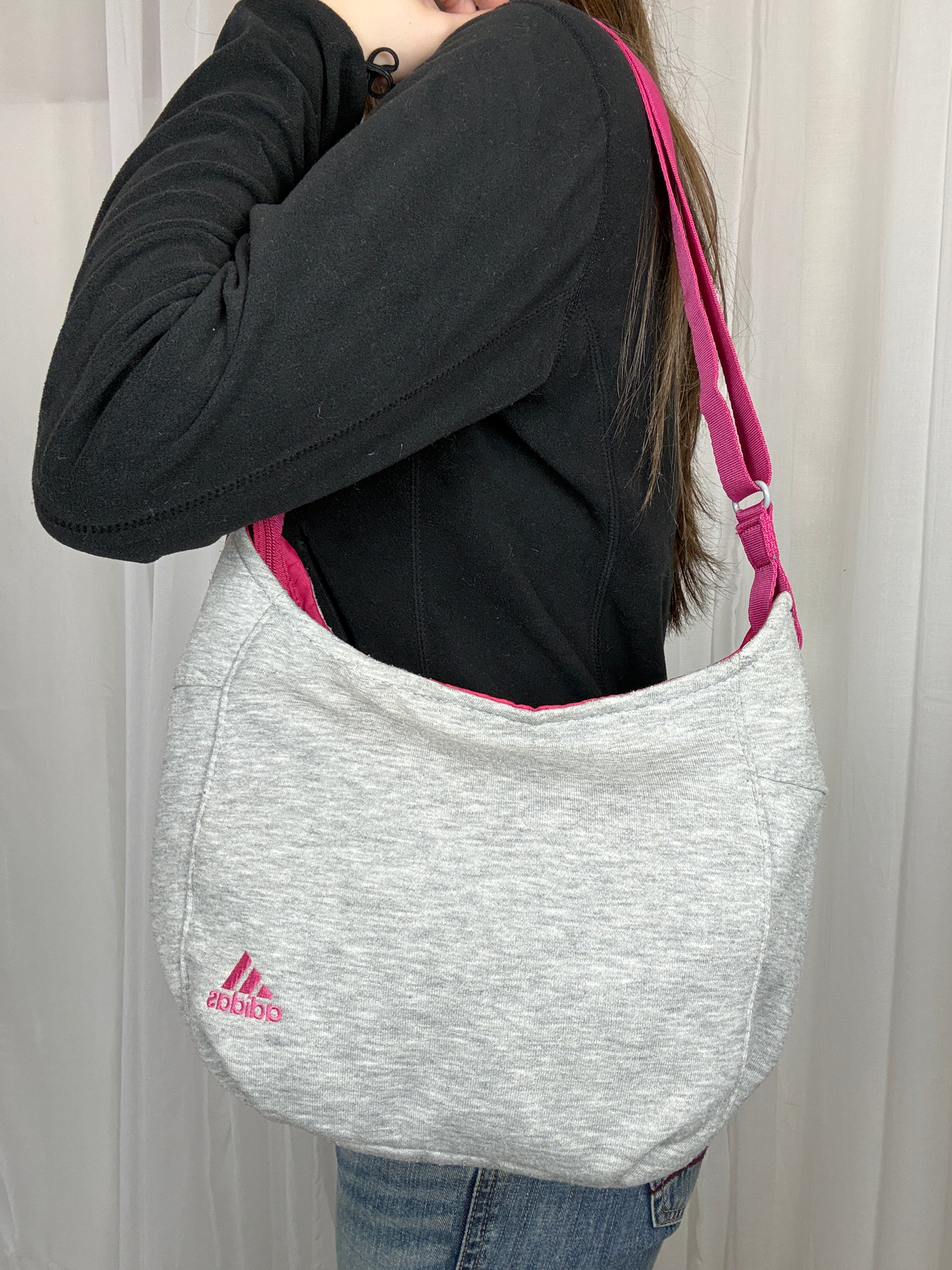 Grey & Pink Adidas Bag