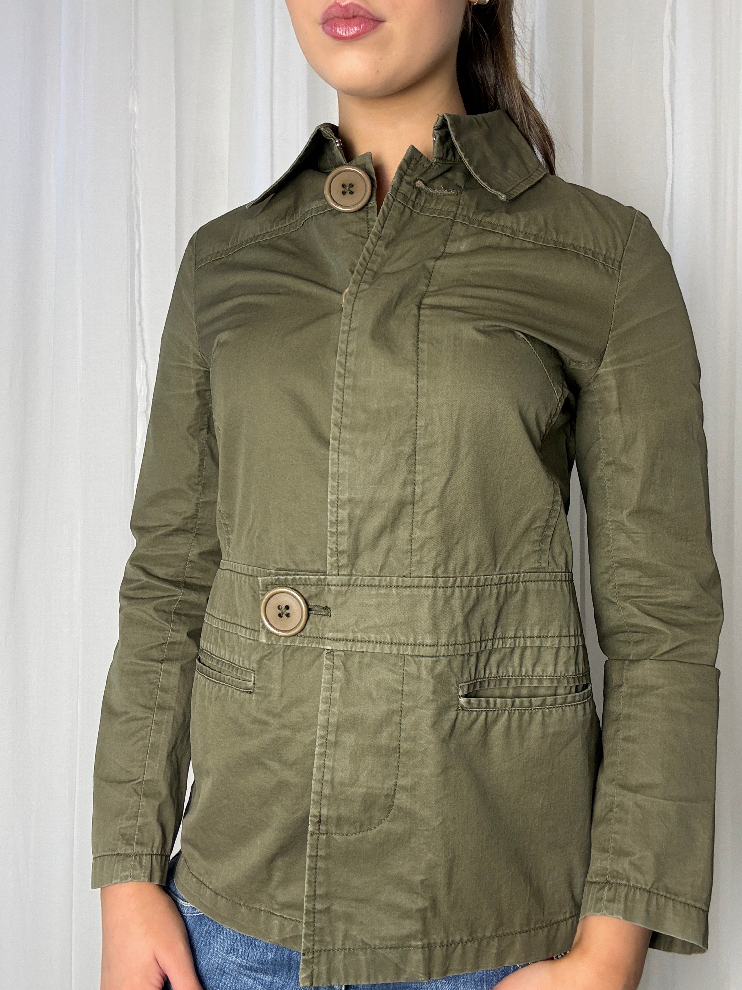 Green Button Jacket - S