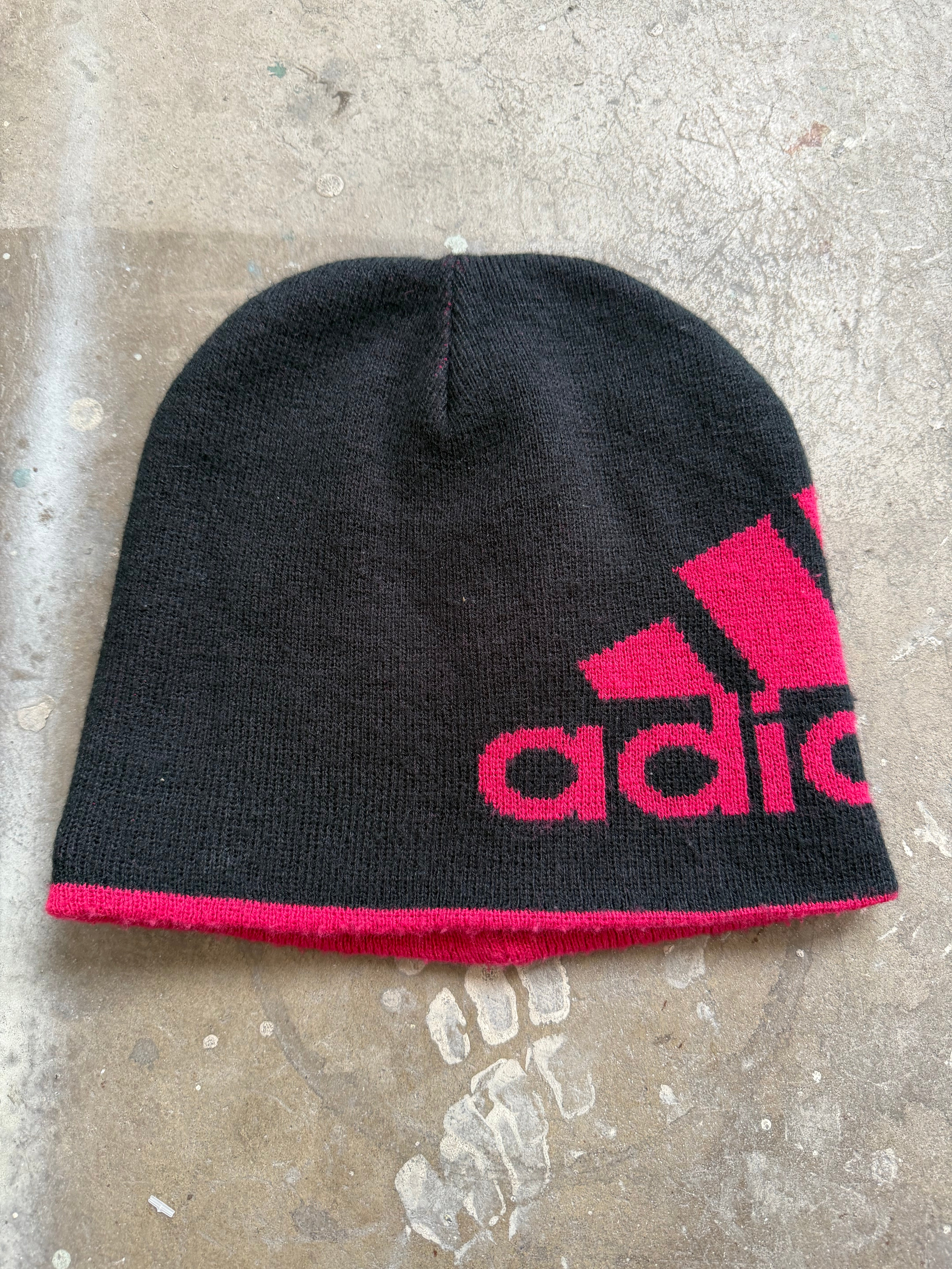 Black & Pink Adidas Reversible Beanie