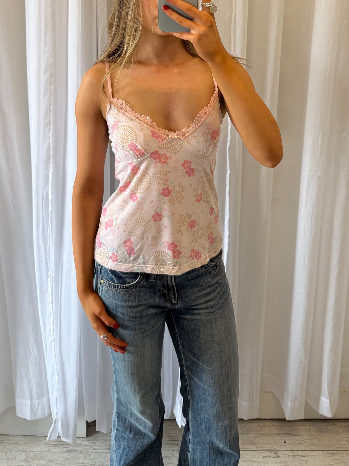 Pink Floral Cami