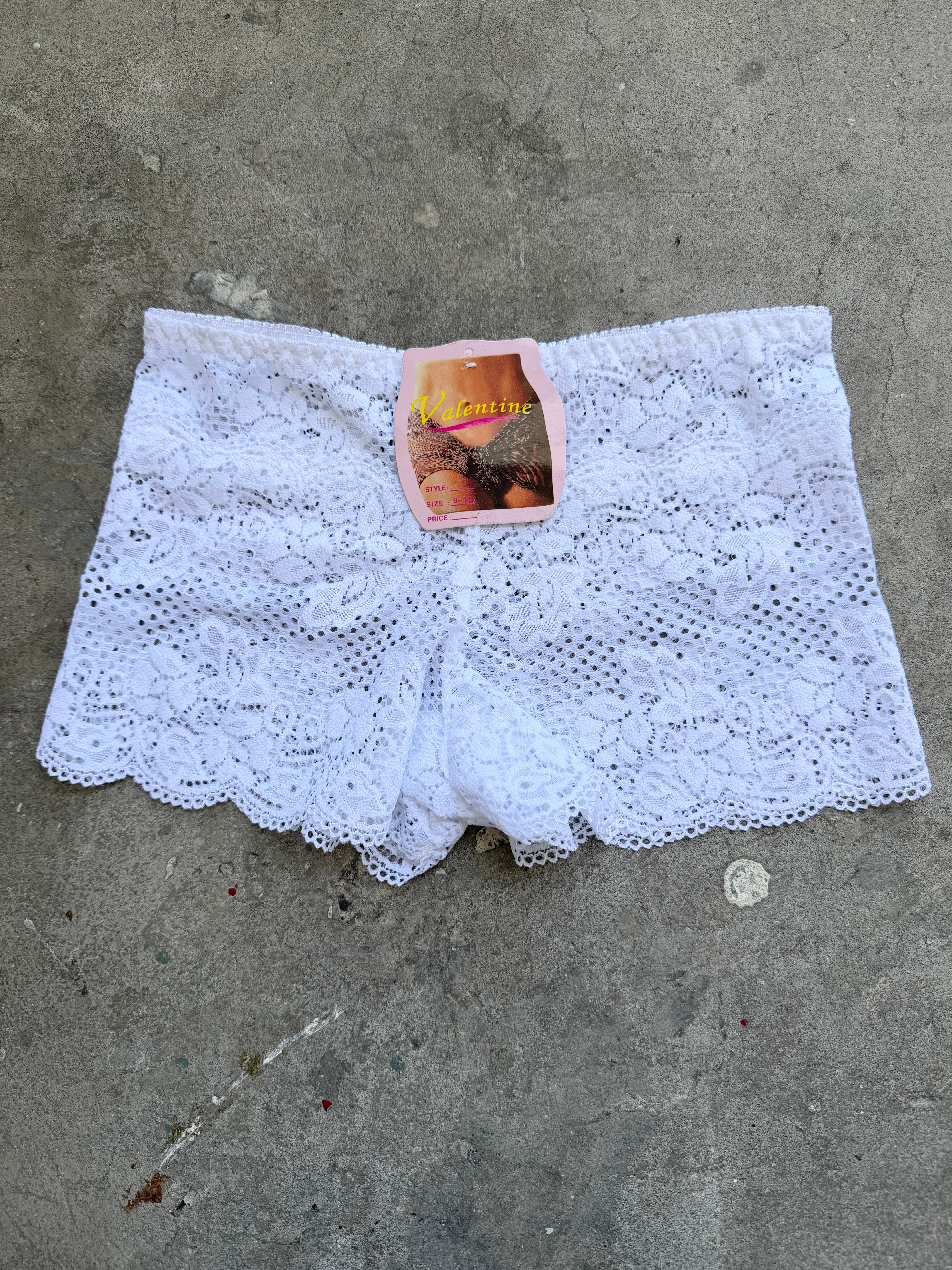 Micro Lace Shorts - White