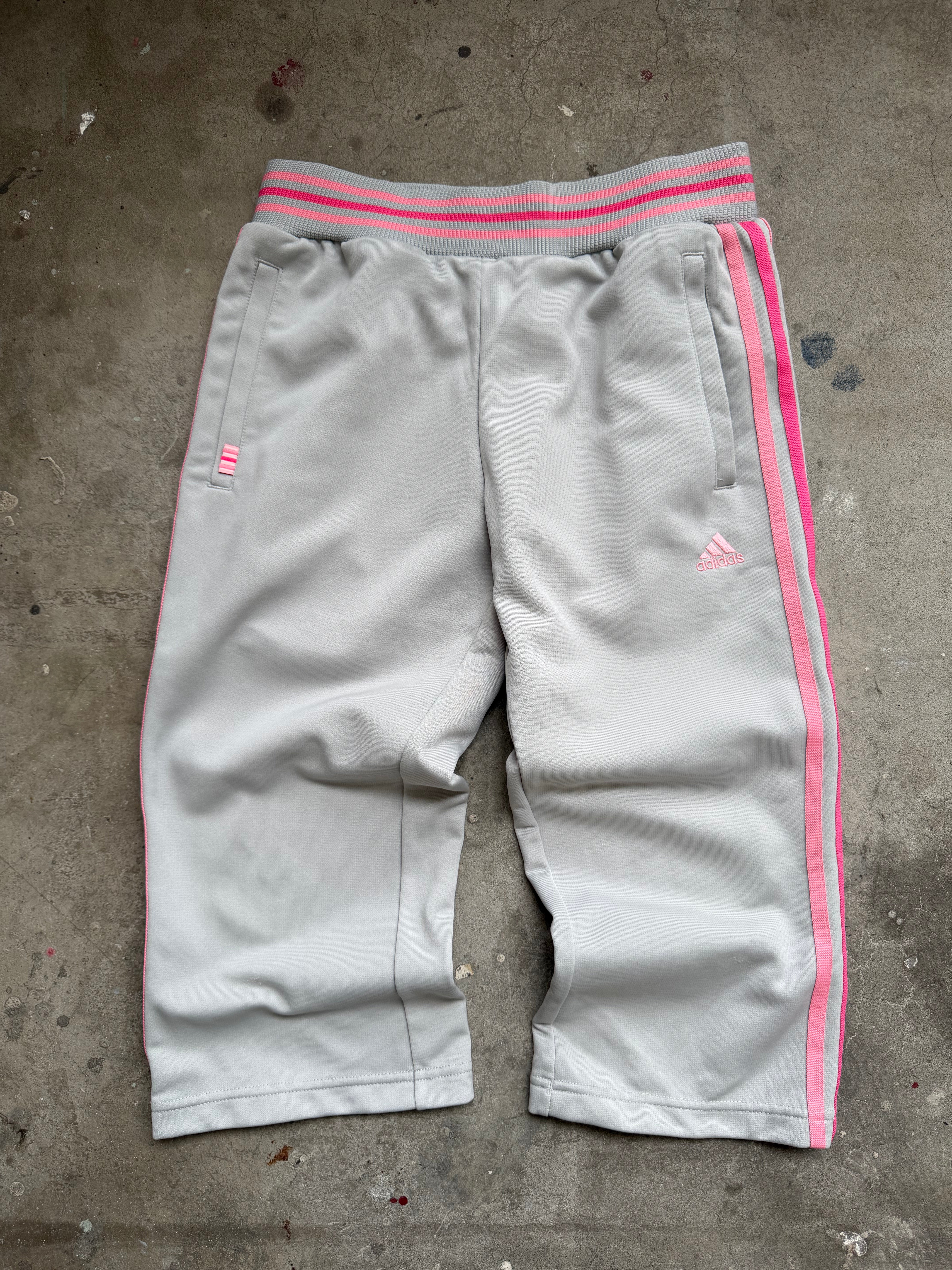 Grey & Pink Adidas Capri - S