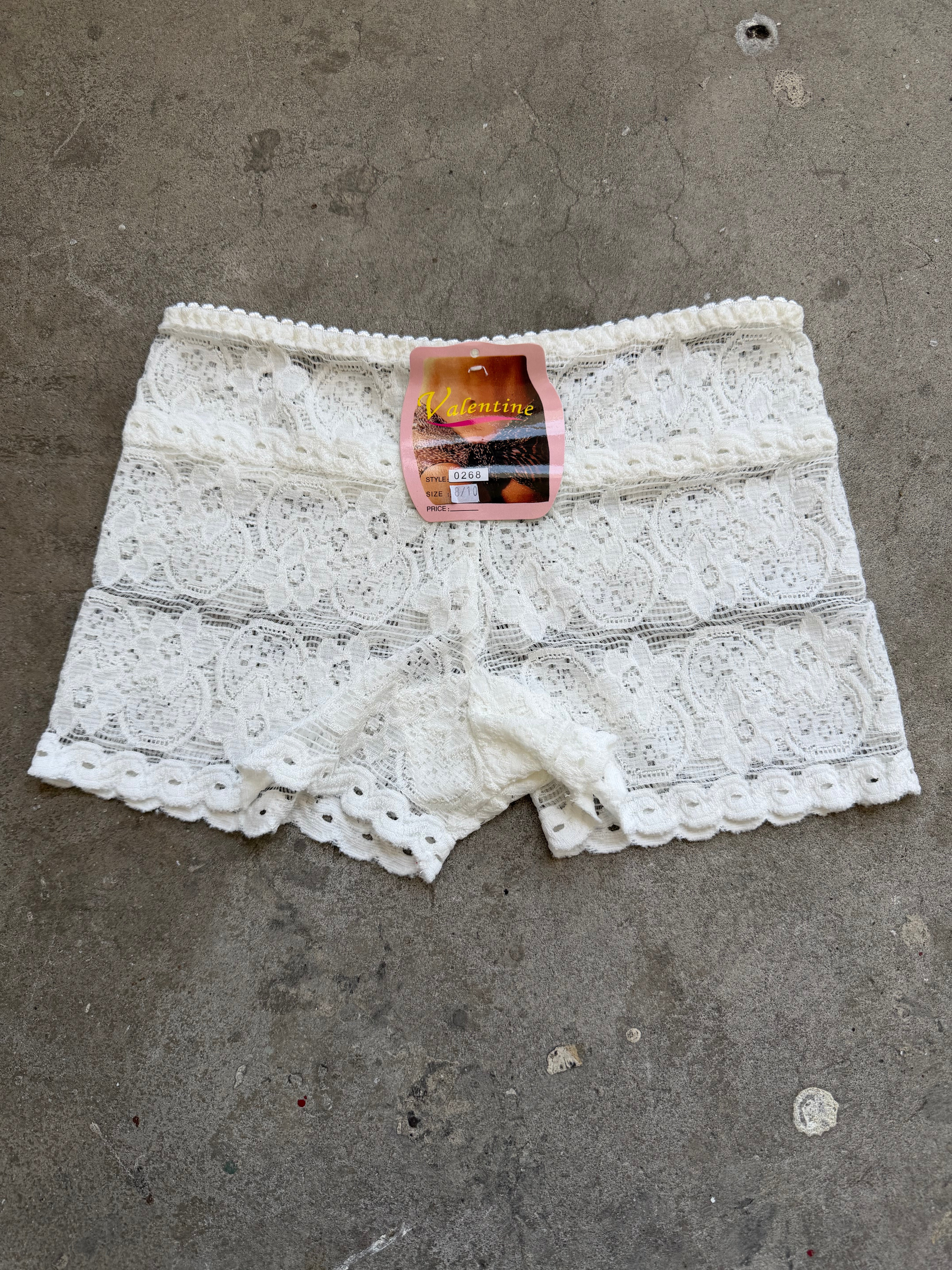 Micro Lace Shorts - White