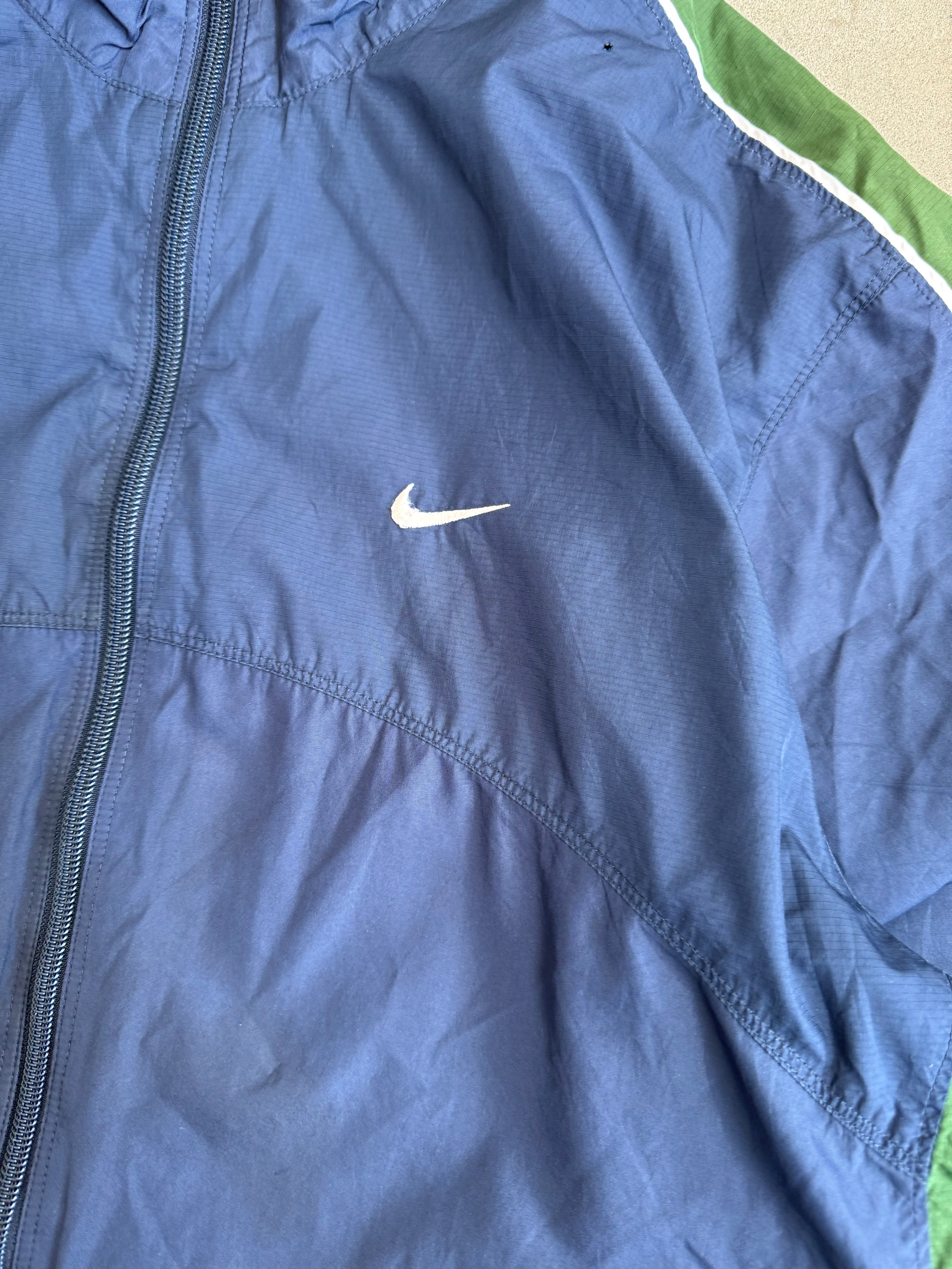 Navy And Green Spray Jacket - M