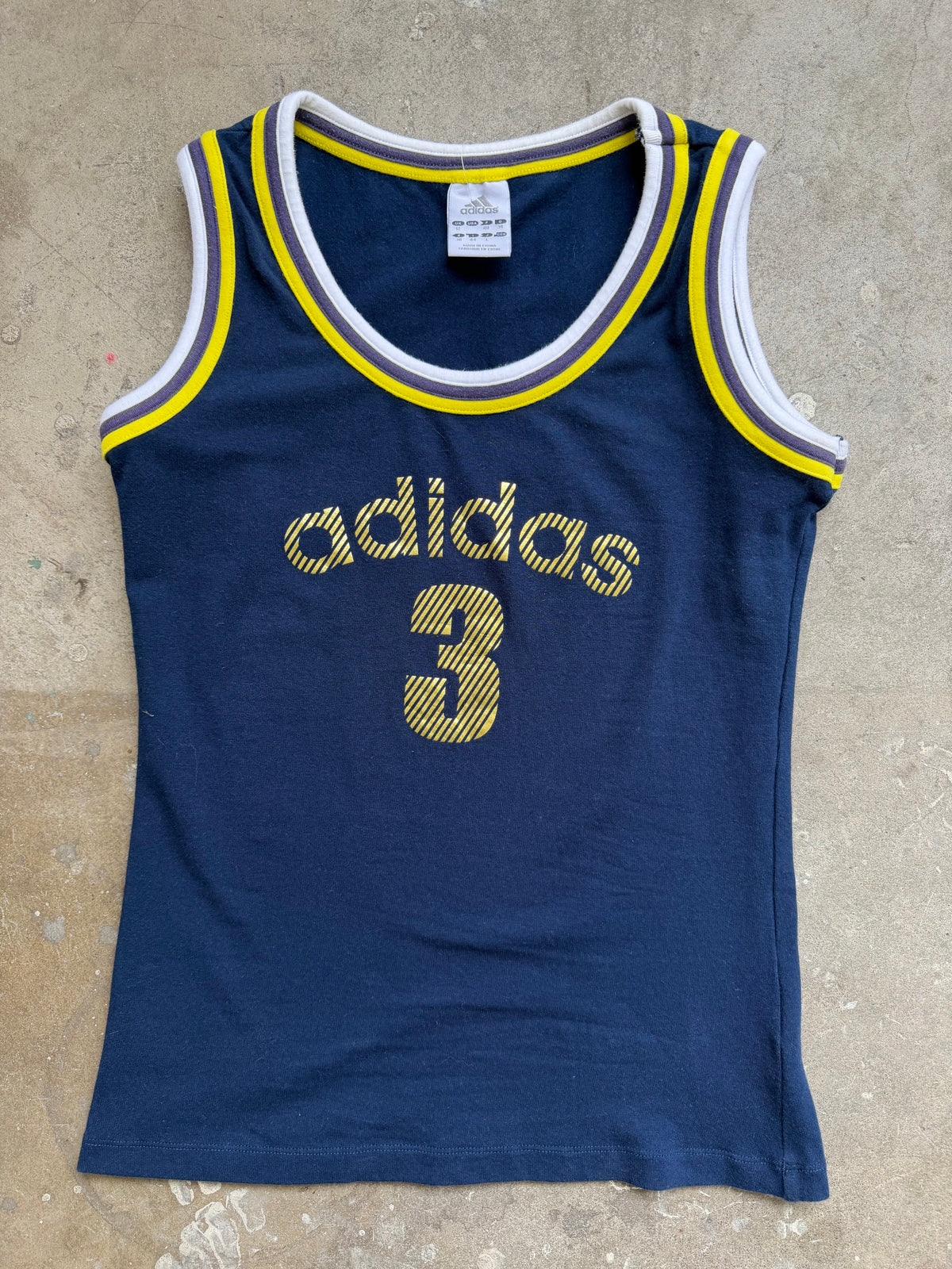 Navy Adidas “3” Tank