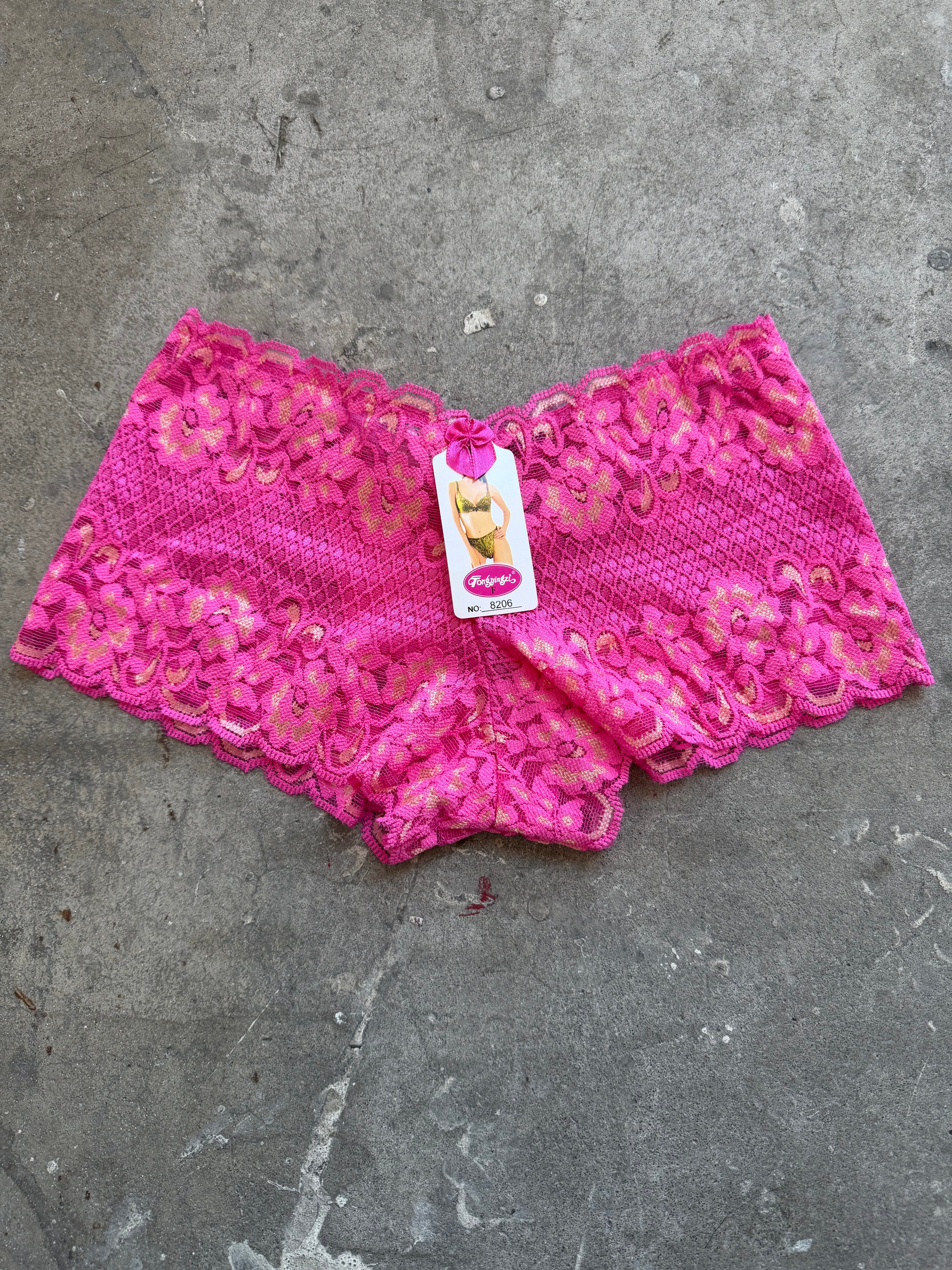 Micro Lace Shorts - Hot Pink