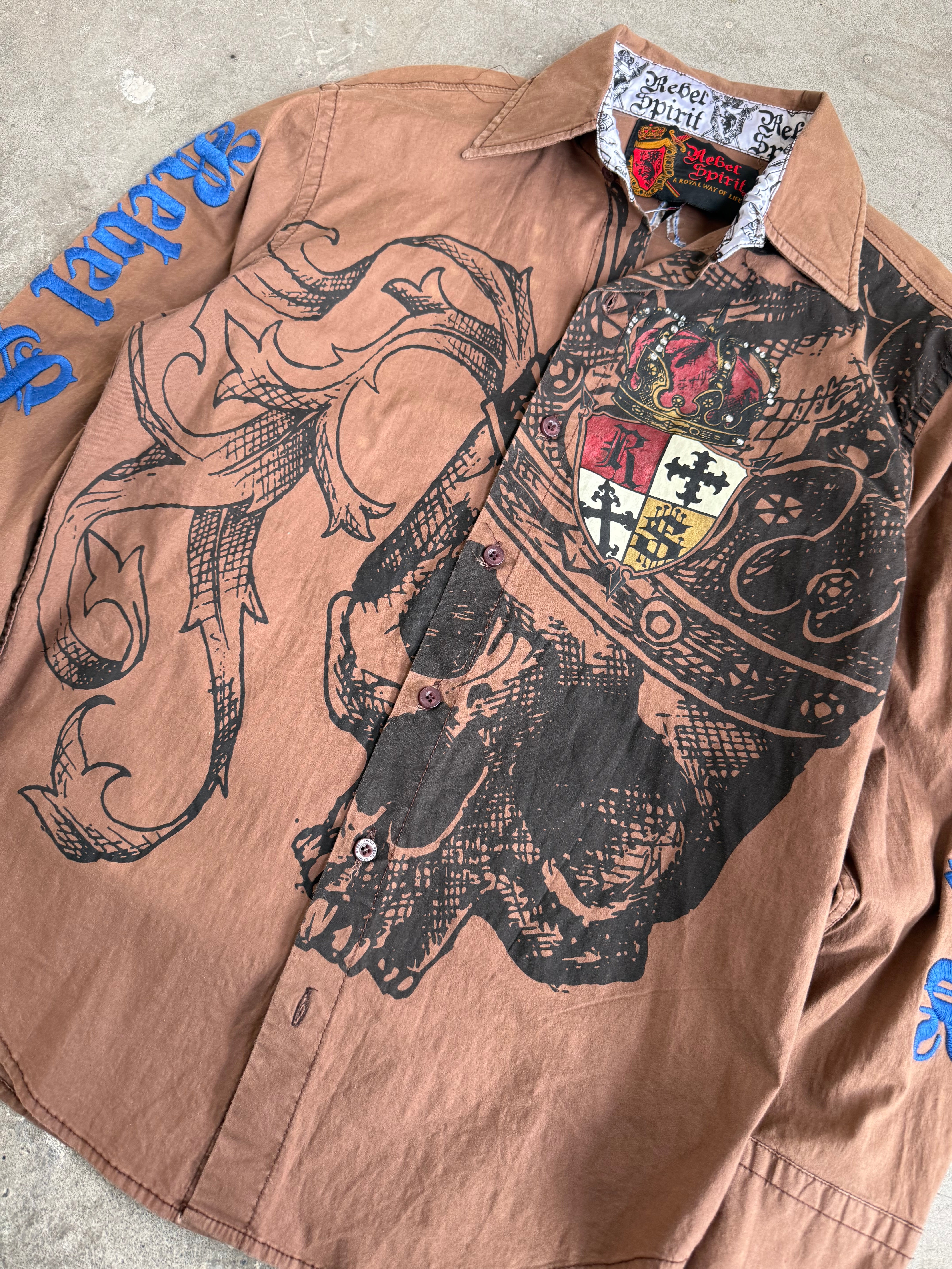Rebel Spirit Button Up Shirt - S