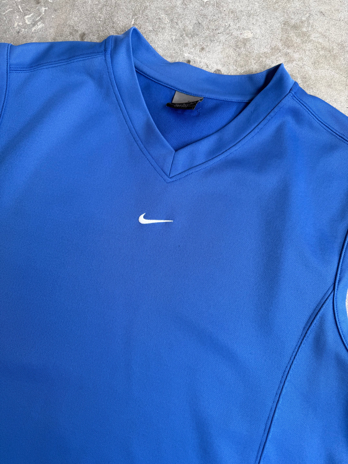 Blue Nike Centre Swoosh Singlet - L