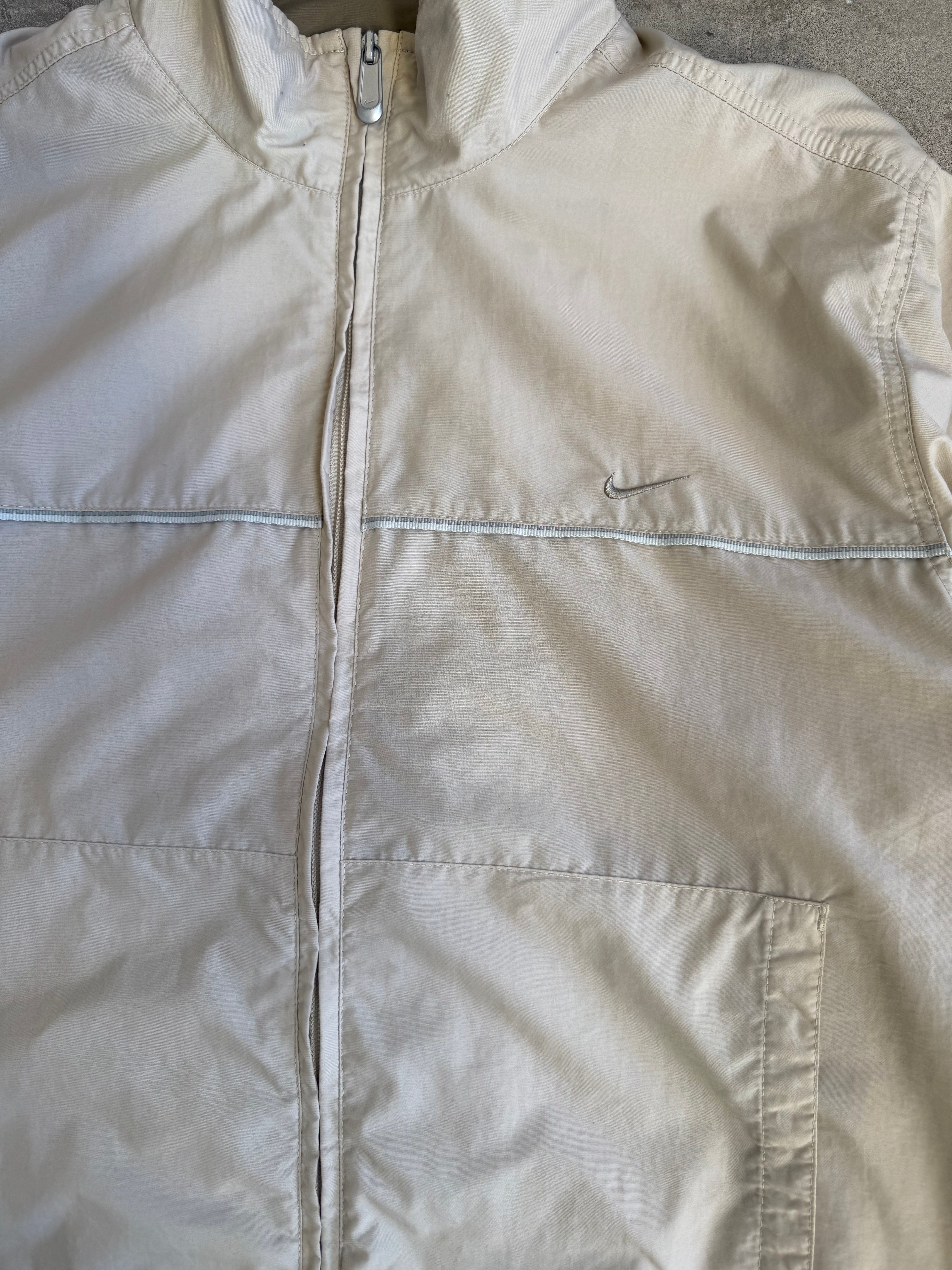 Beige Nike Spray Jacket - L